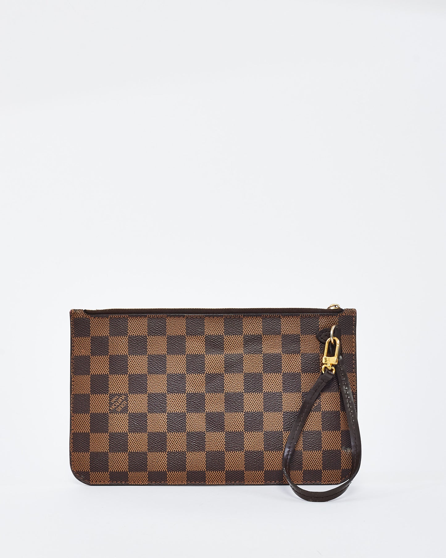 Louis Vuitton Damier Ebene Canvas Wristlet Pouch