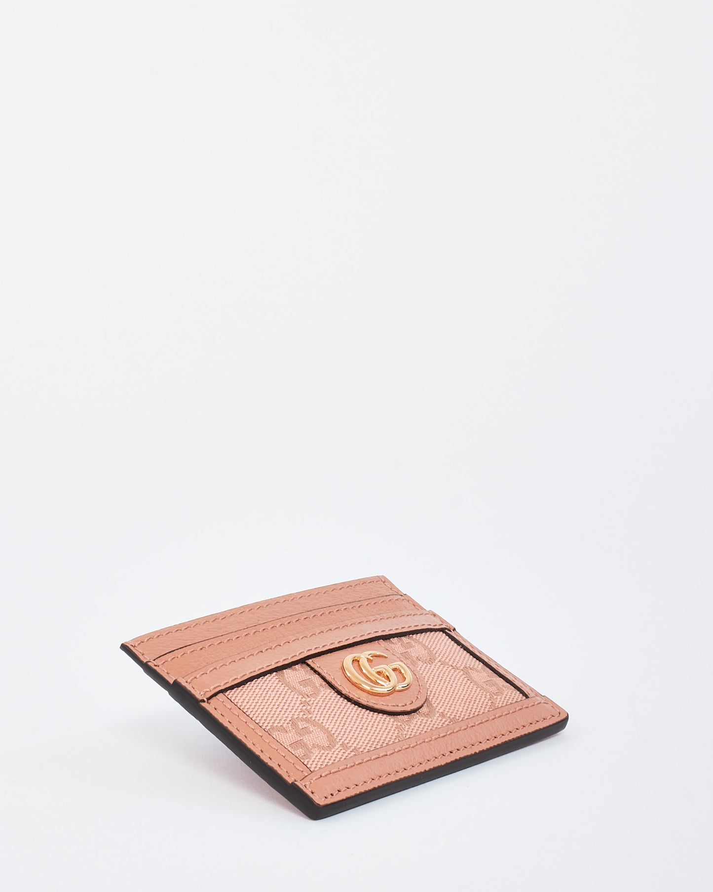 Porte-cartes Ophidia GG en toile monogram rose et cuir Gucci