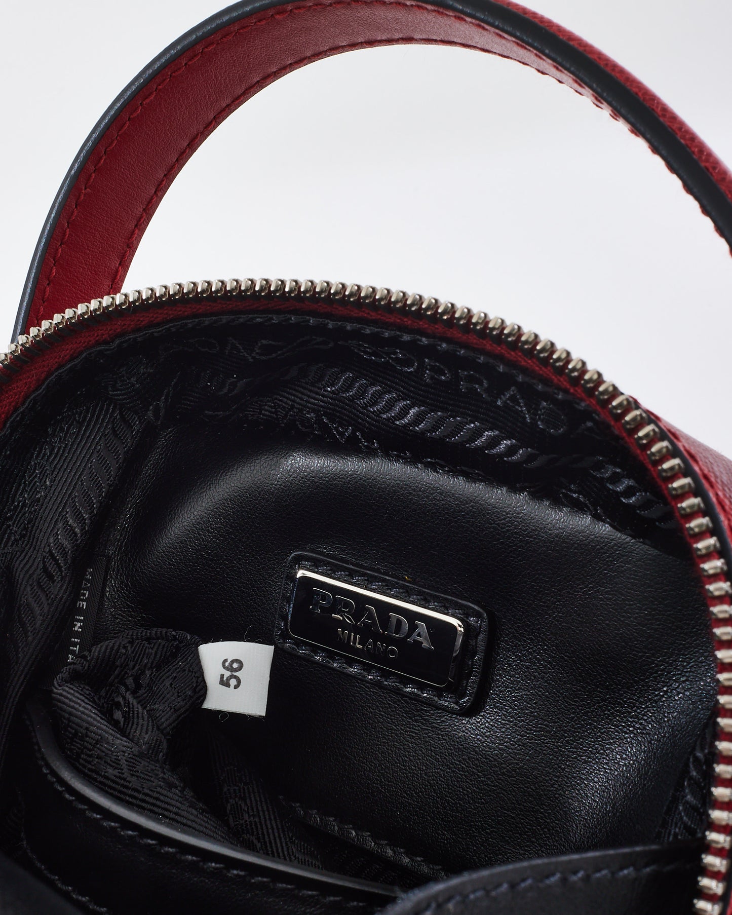 Prada Red Saffiano Leather Brique Vertical Crossbody Bag