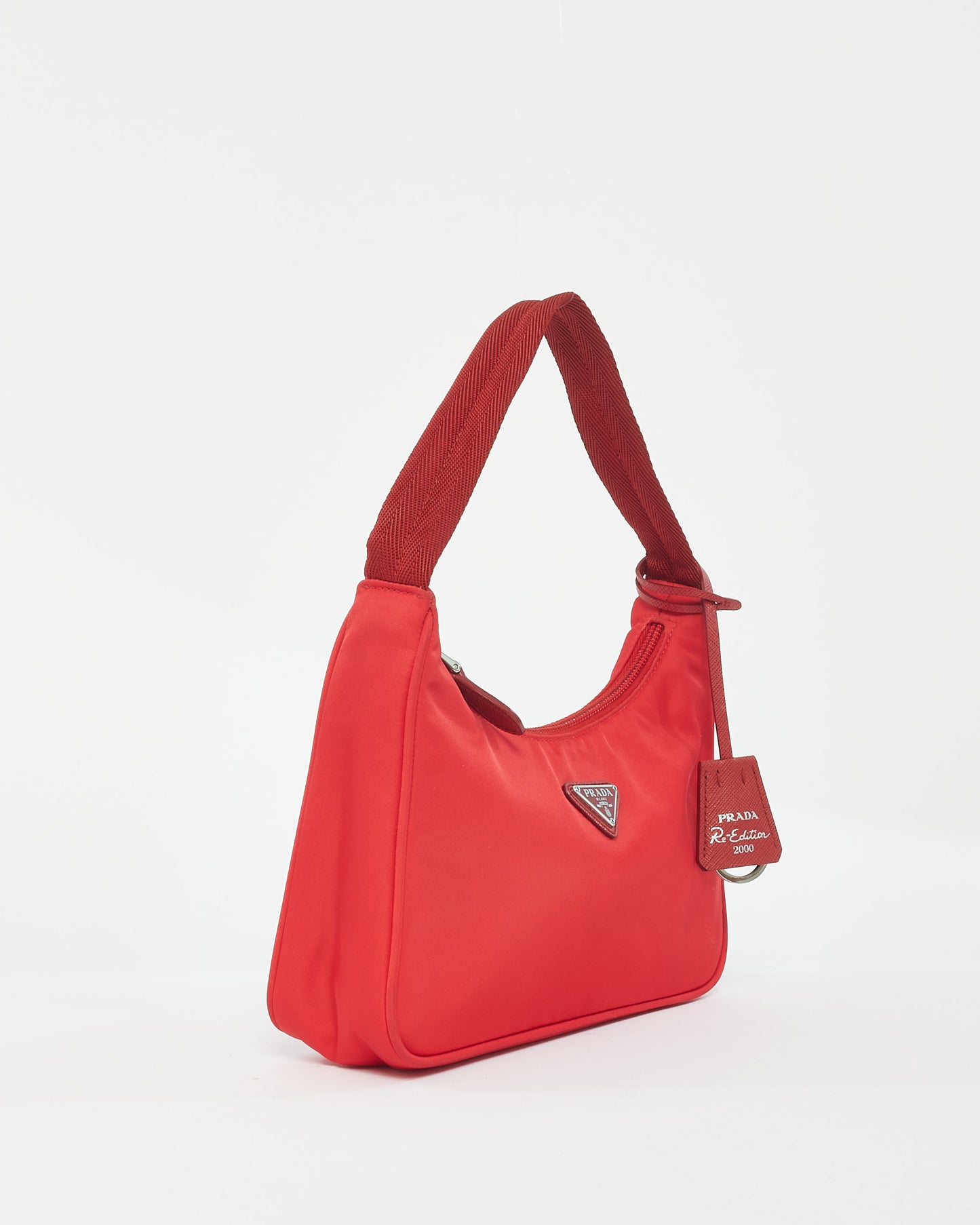 Prada Red Re-Edition 2000 Mini Hobo Bag