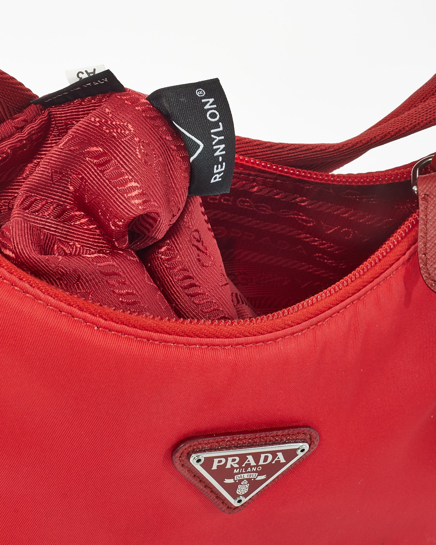 Prada Red Re-Edition 2000 Mini Hobo Bag