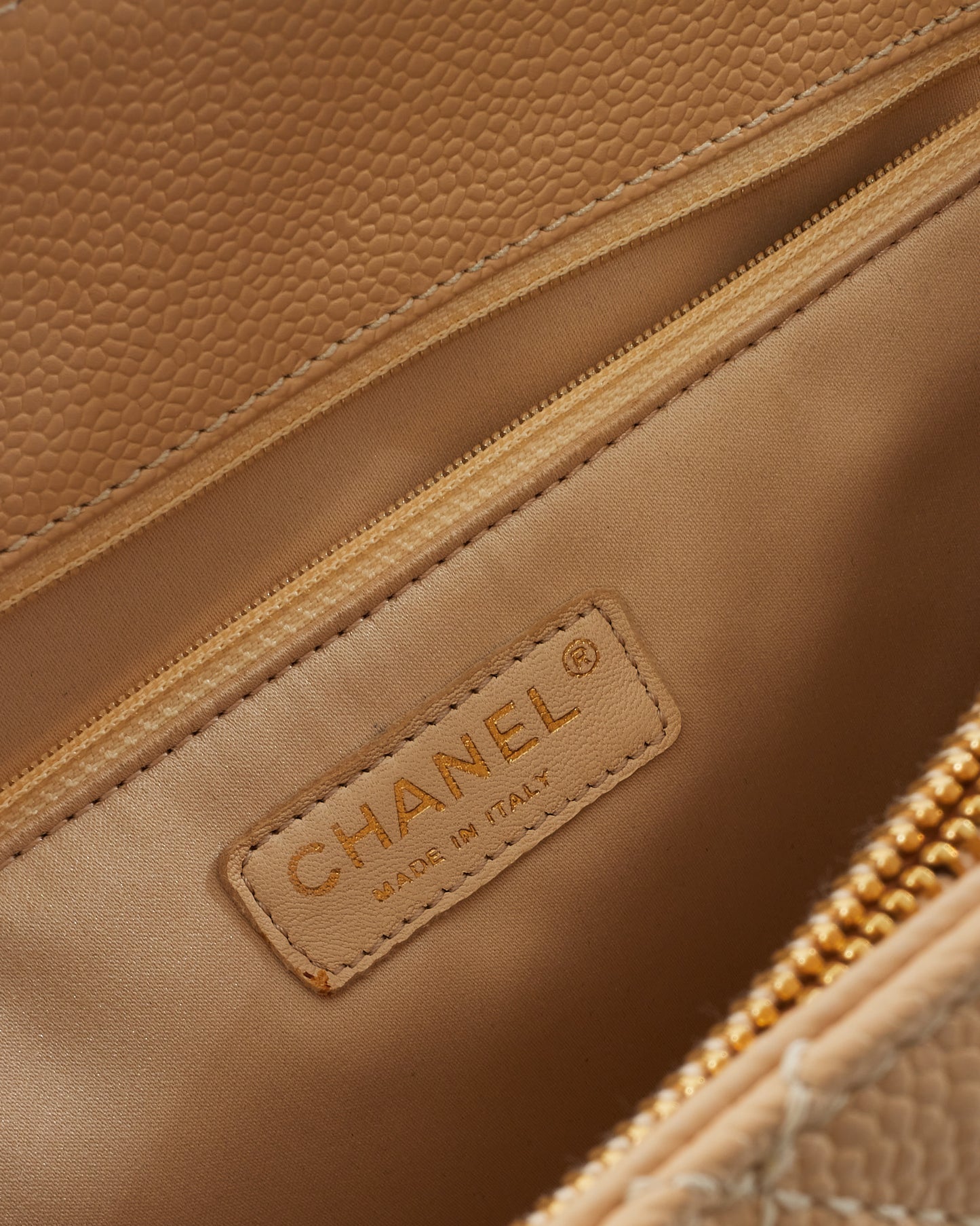 Chanel Beige Caviar GST Grand Shopping Tote Bag