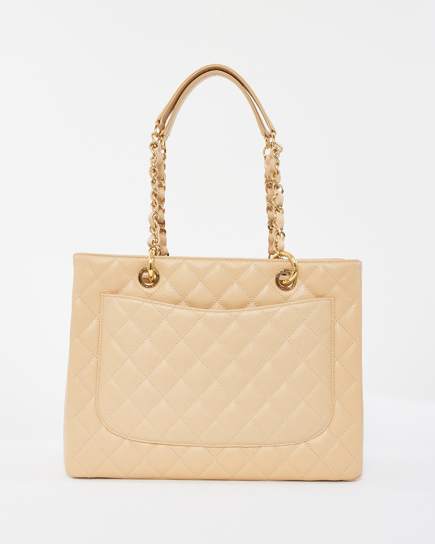 Chanel Beige Caviar GST Grand Shopping Tote Bag