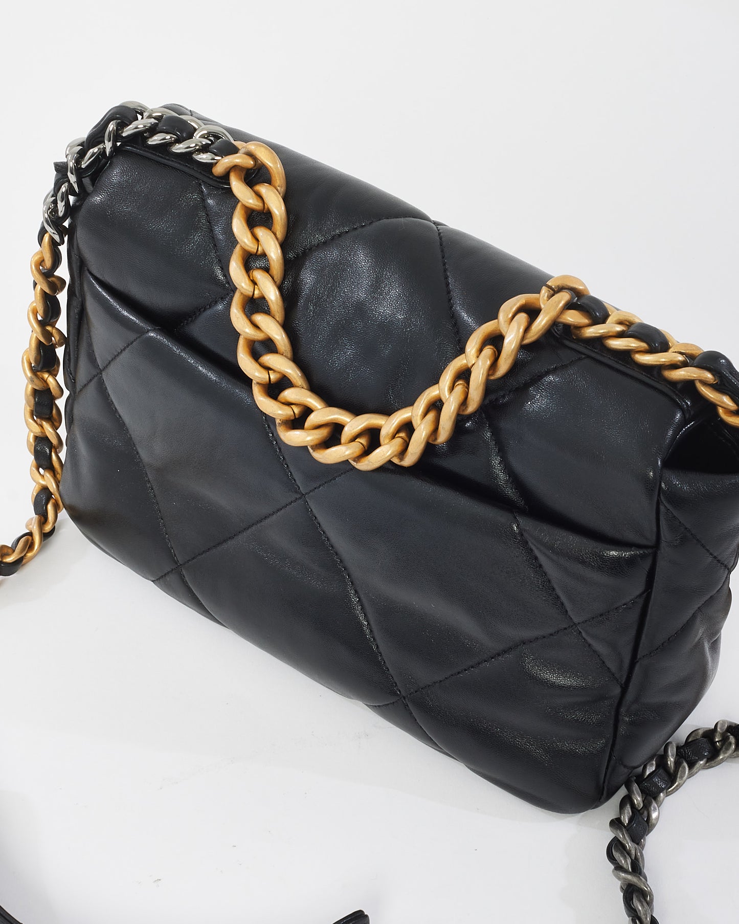 Chanel Black Quilted Leather Medium 19 Shoulder Bag