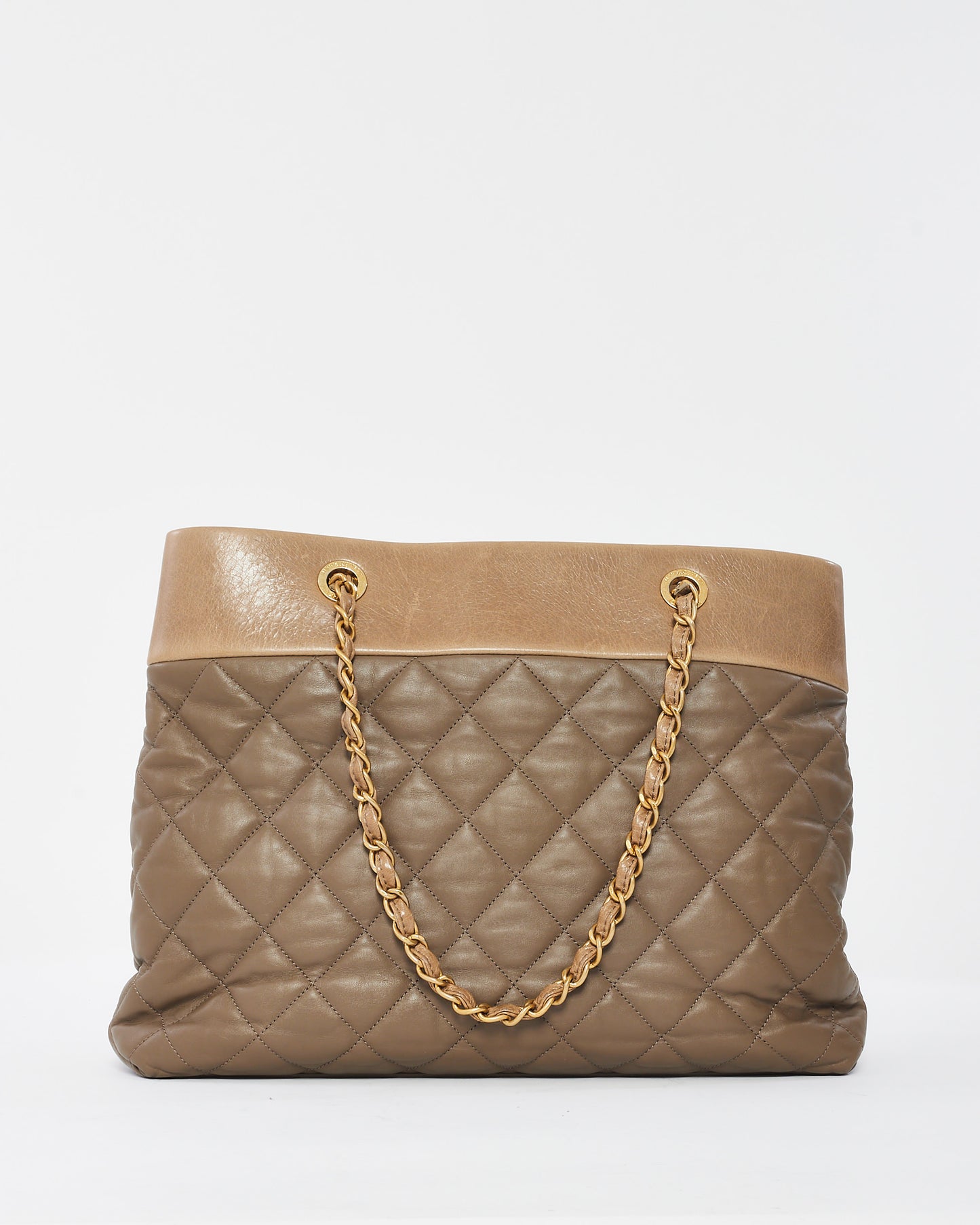 Chanel Brown Soft Quilted Leather Large Elegance Tote