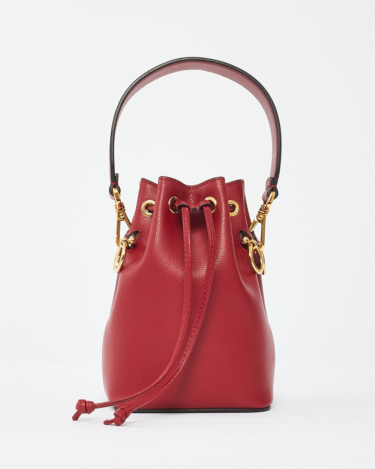 Fendi Mini sac seau "Mon Trésor" en cuir rouge