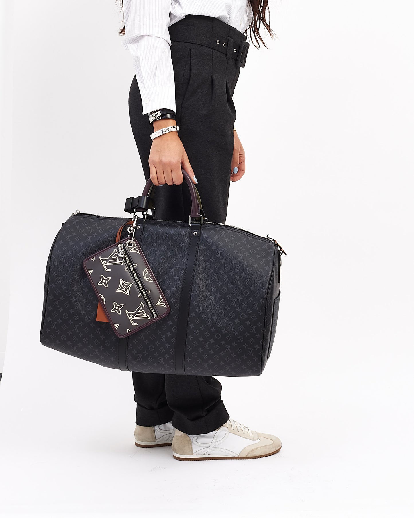 Louis Vuitton Monogram Eclipse Article De Voyage Keepall 50