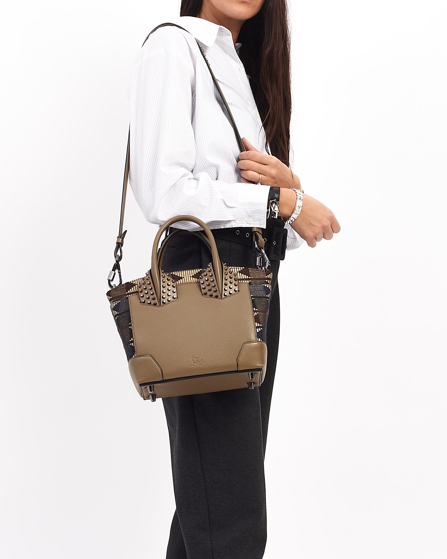 Christian Louboutin Taupe Leather Eloise Tote Bag