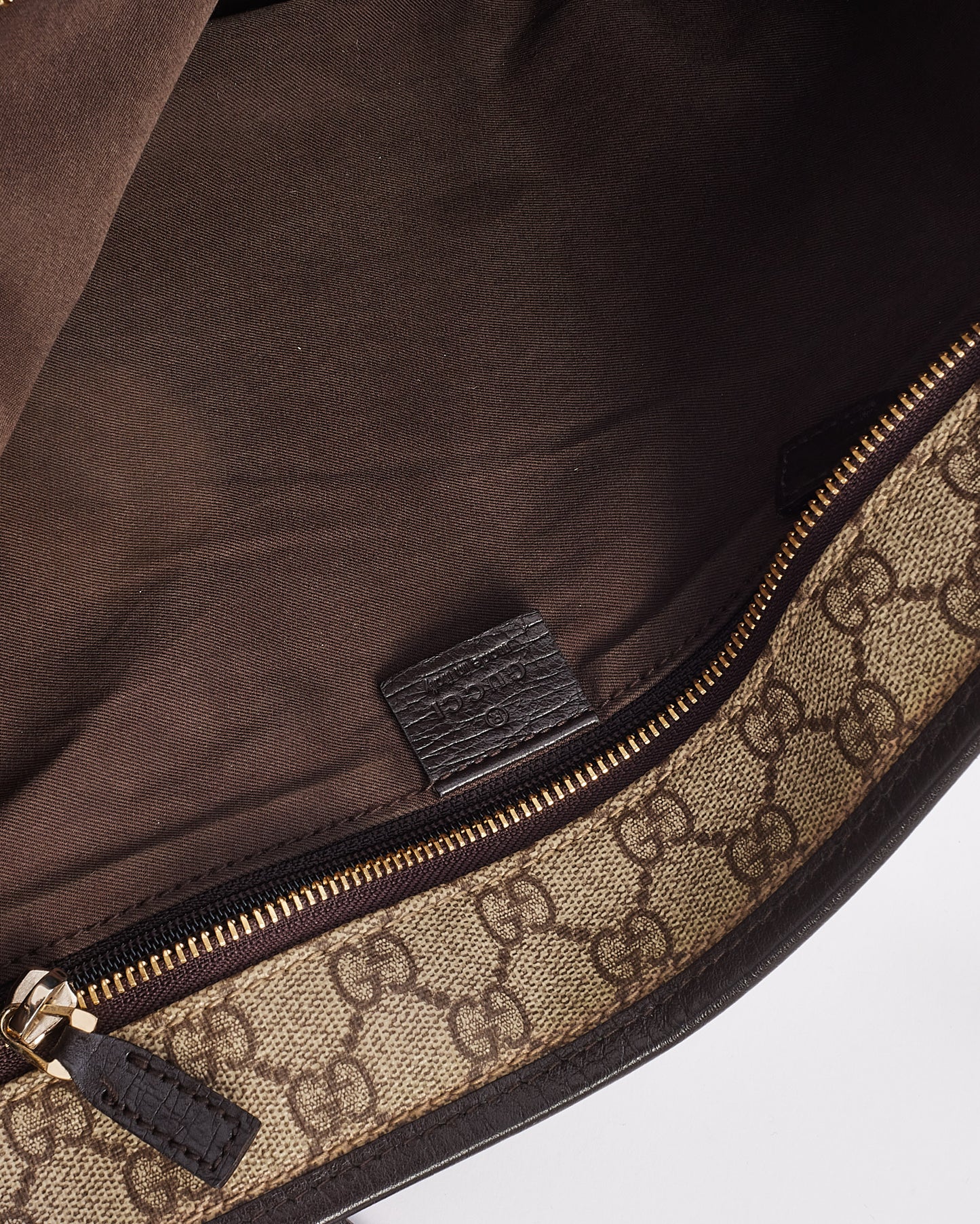 Gucci Brown Monogram GG Coated Canvas Zipper Tote Bag