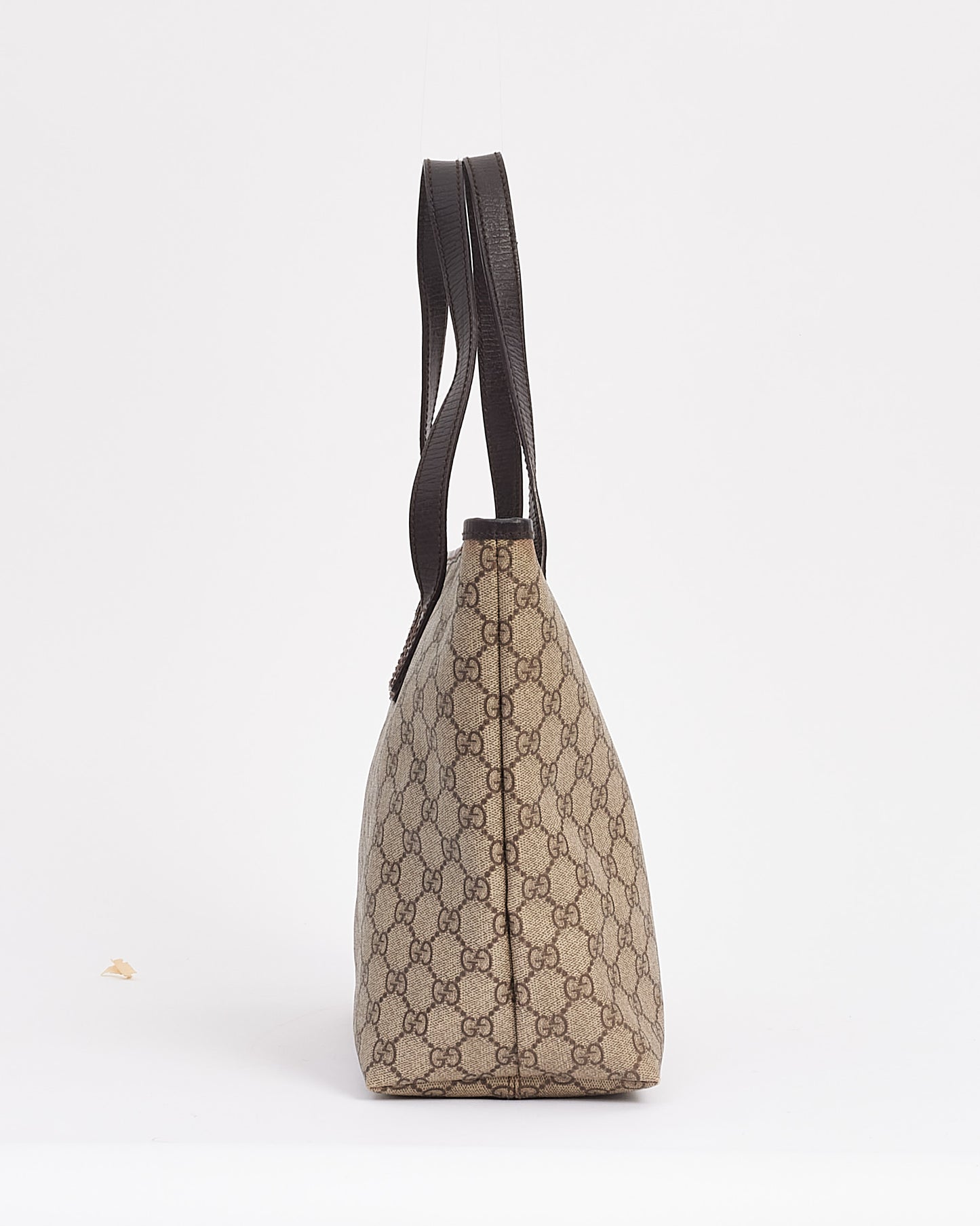 Gucci Brown Monogram GG Coated Canvas Zipper Tote Bag