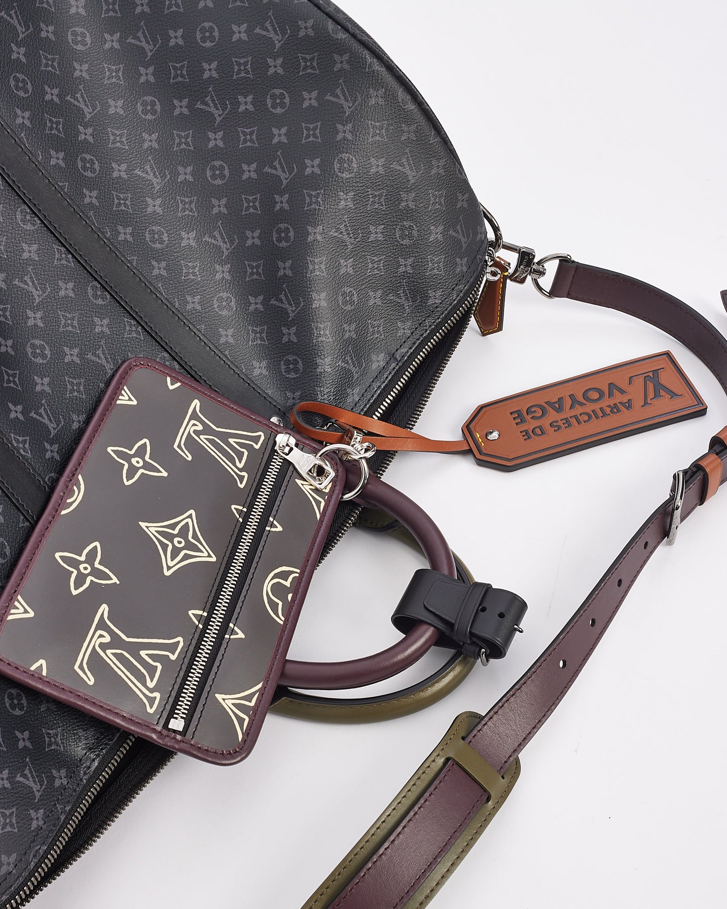 Louis Vuitton Monogram Eclipse Article De Voyage Keepall 50