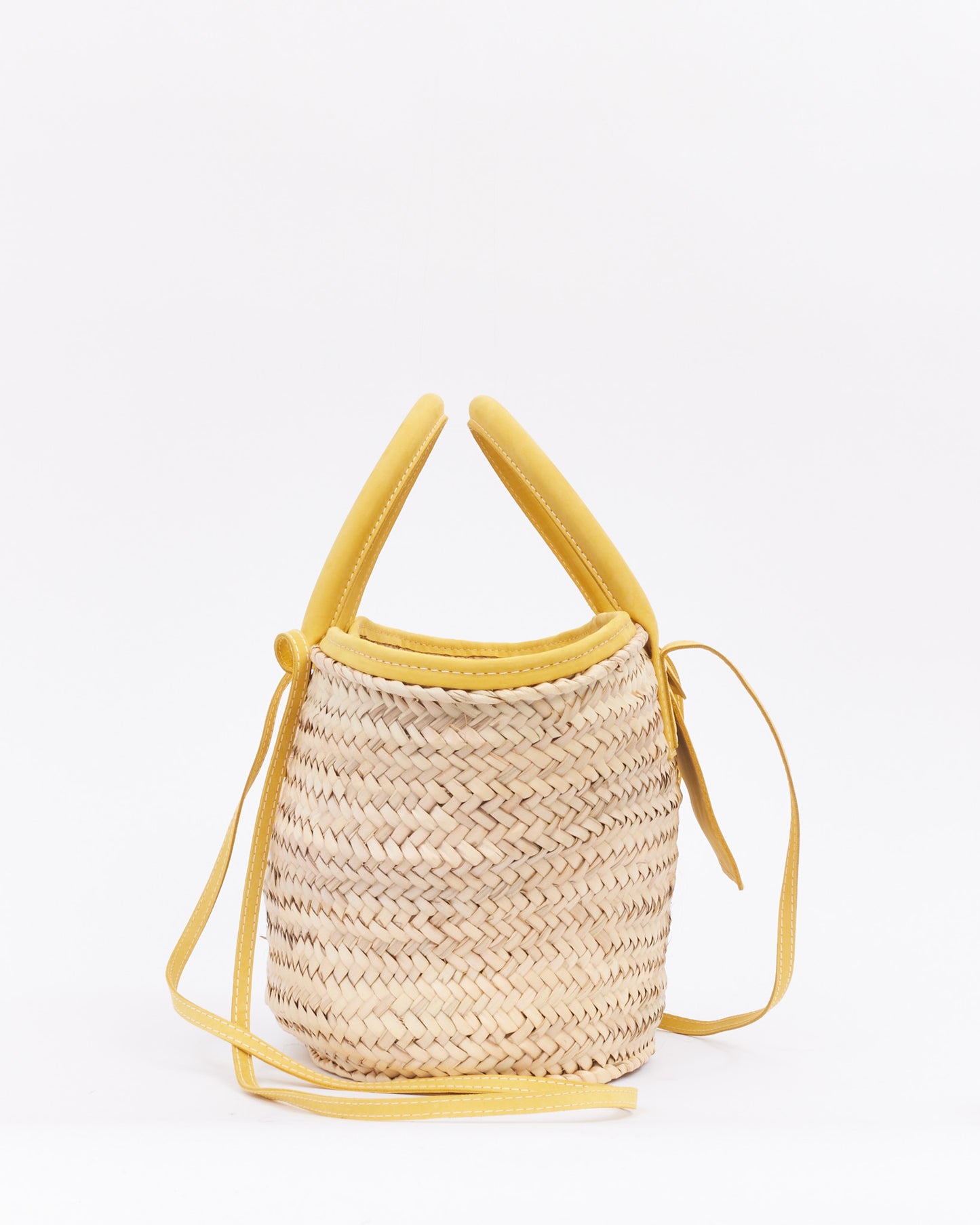 Jacquemus Cabas beige et jaune Le Raphia 'Le Panier Soli'