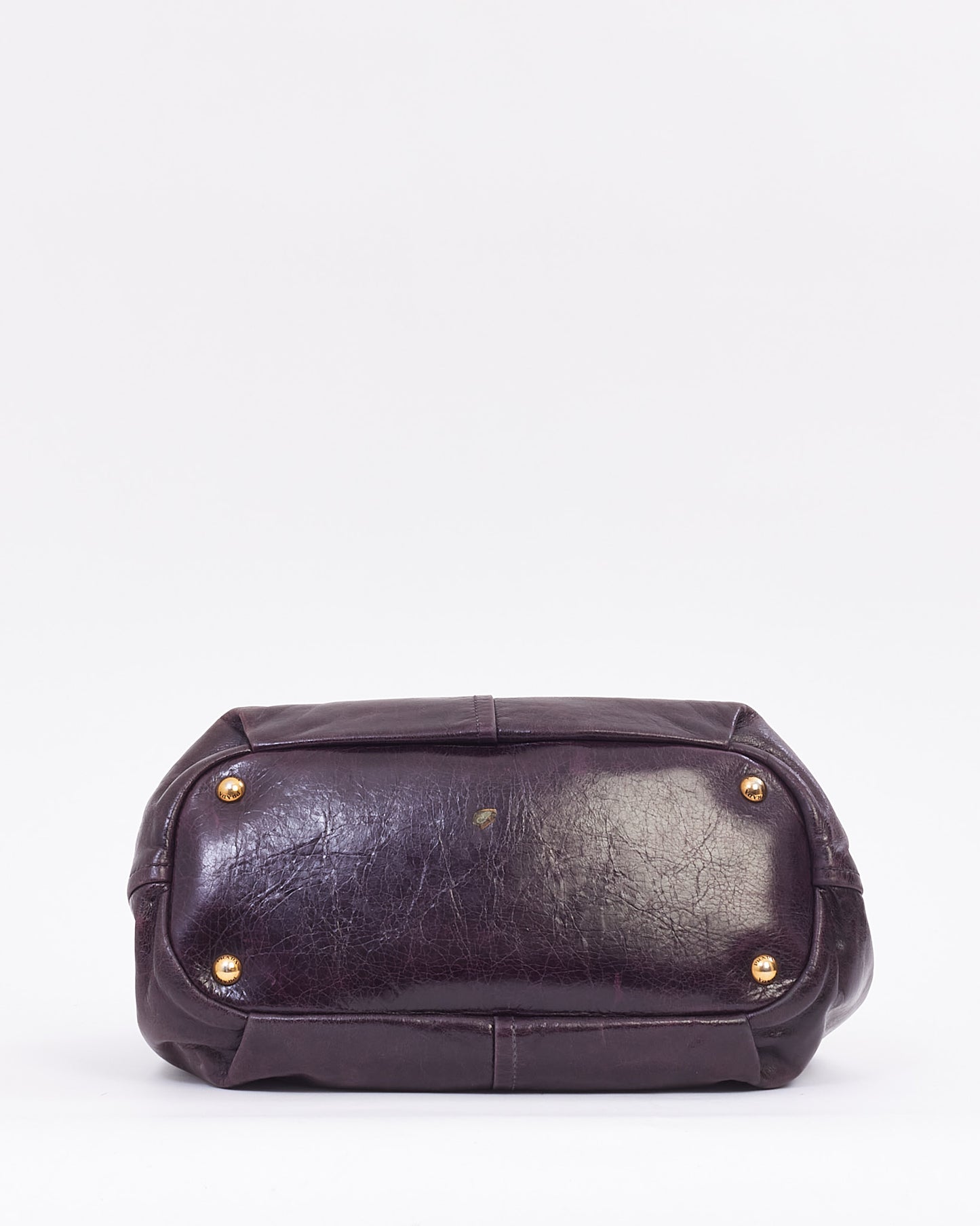 Prada Plum Vitello Leather 2-Way Bag