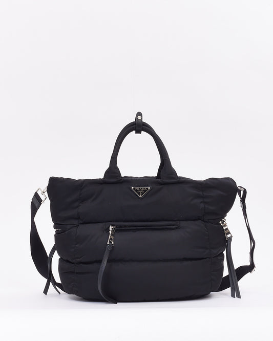 Prada Black Nylon Large Tessuto Bag