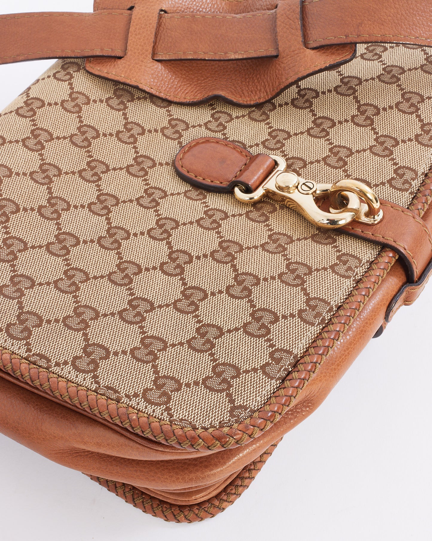 Gucci Tan GG Monogram Canvas Marrakech Messenger Bag