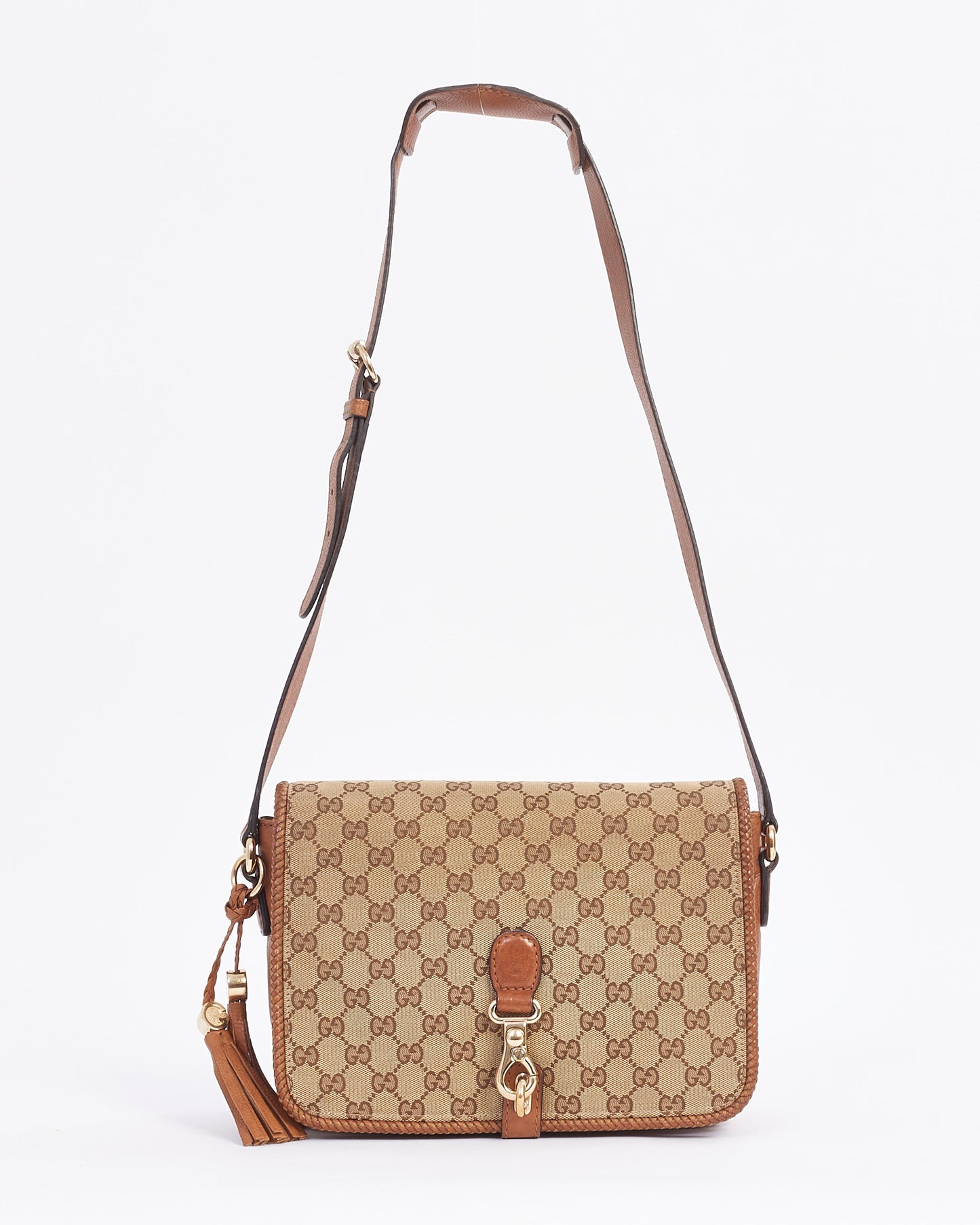 Gucci Tan GG Monogram Canvas Marrakech Messenger Bag