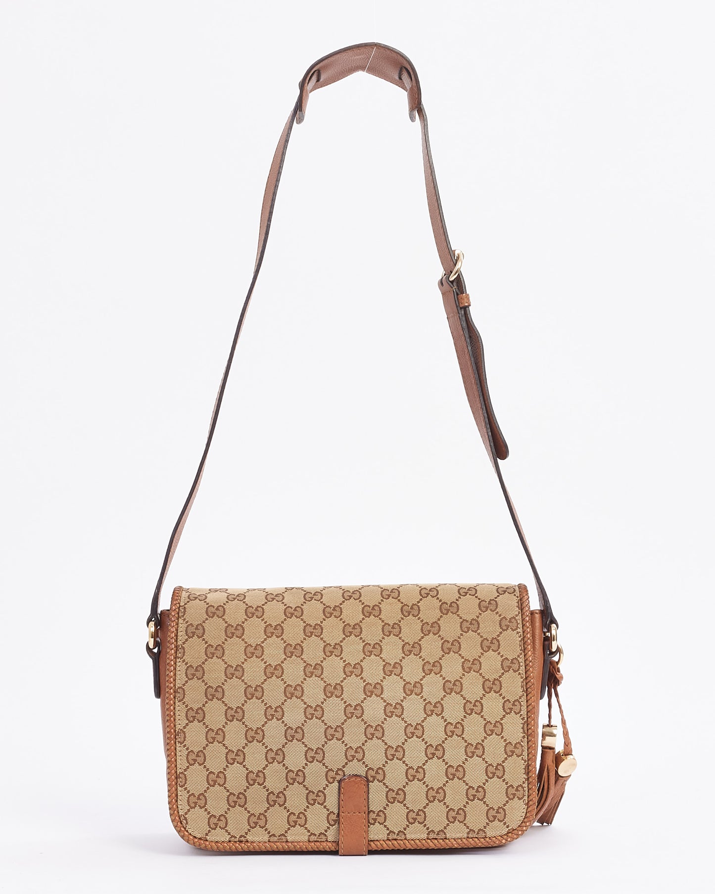 Gucci Tan GG Monogram Canvas Marrakech Messenger Bag