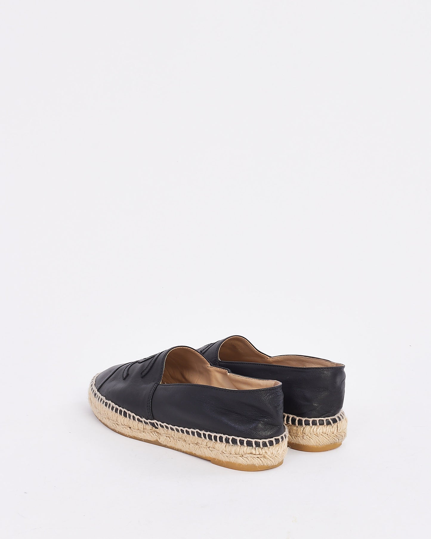 Chanel Black Leather Espadrilles - 37