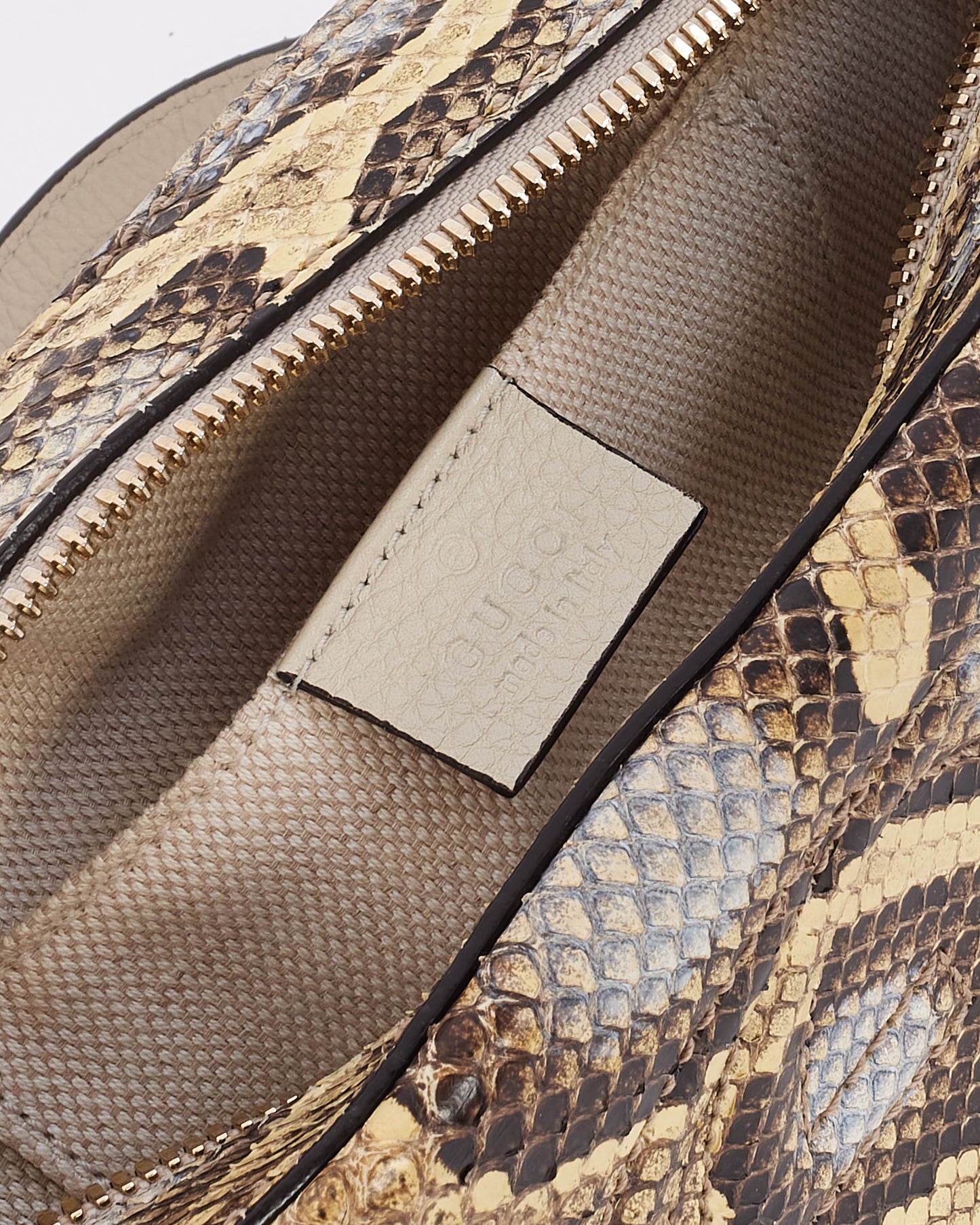 Sac à bandoulière Disco Soho Python marron Gucci