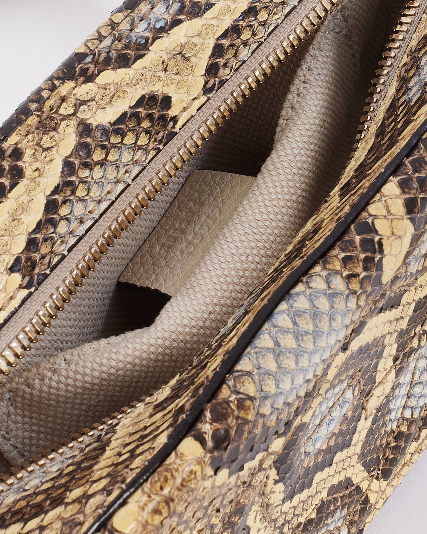 Sac à bandoulière Disco Soho Python marron Gucci