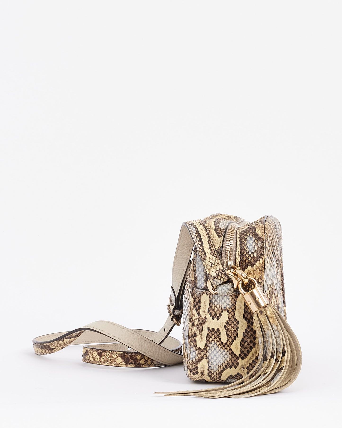 Sac à bandoulière Disco Soho Python marron Gucci