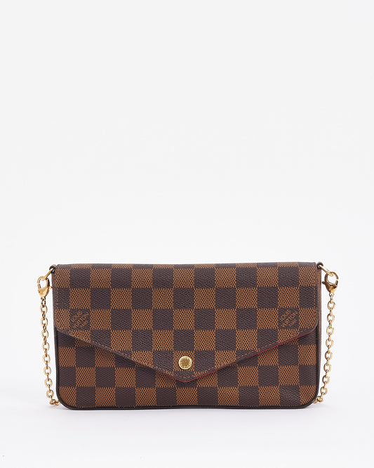 Louis Vuitton Damier Ebene Félicie Pochette Bag with Chain