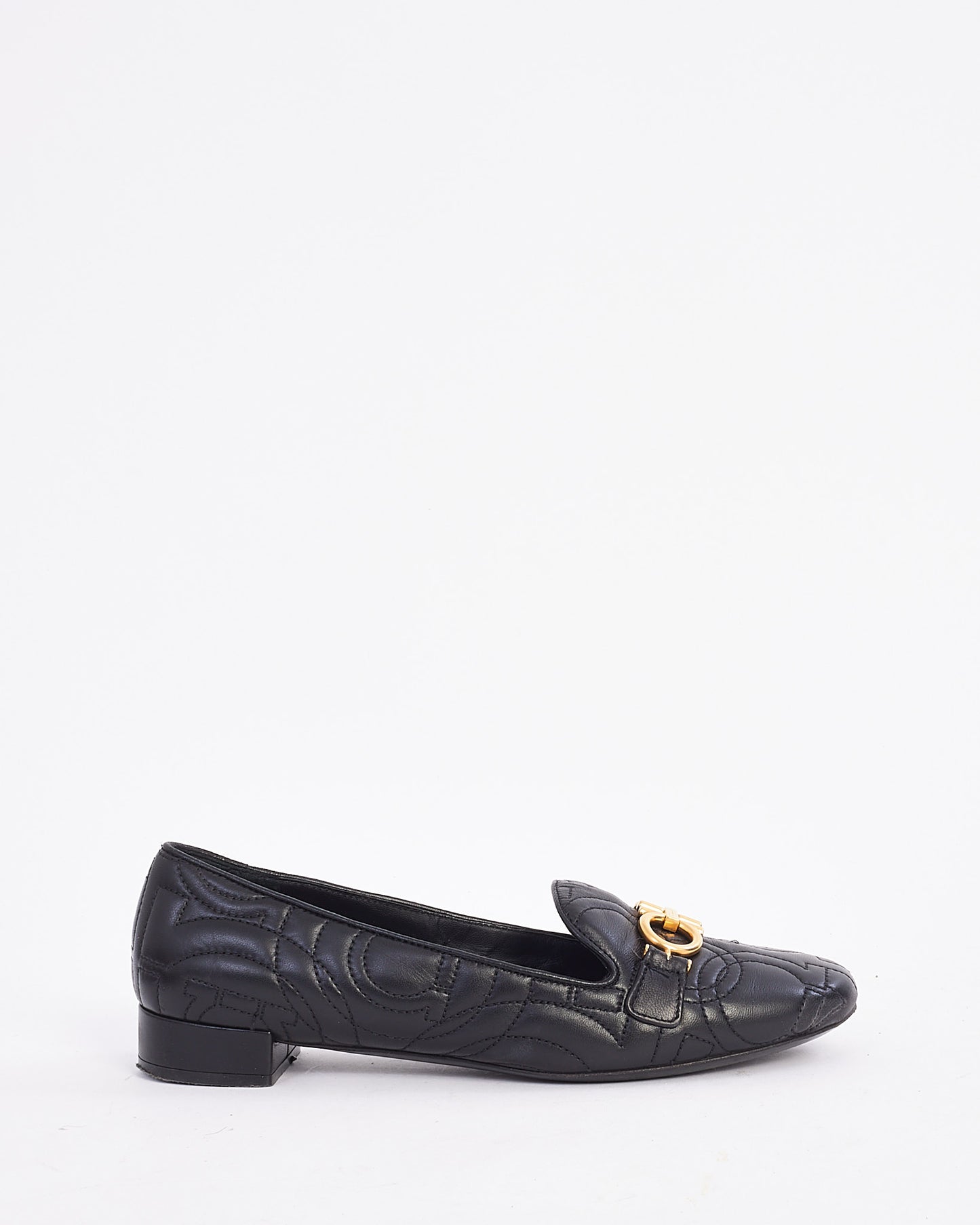 Salvatore Ferragamo Black Leather Alvano Loafers - 6.5