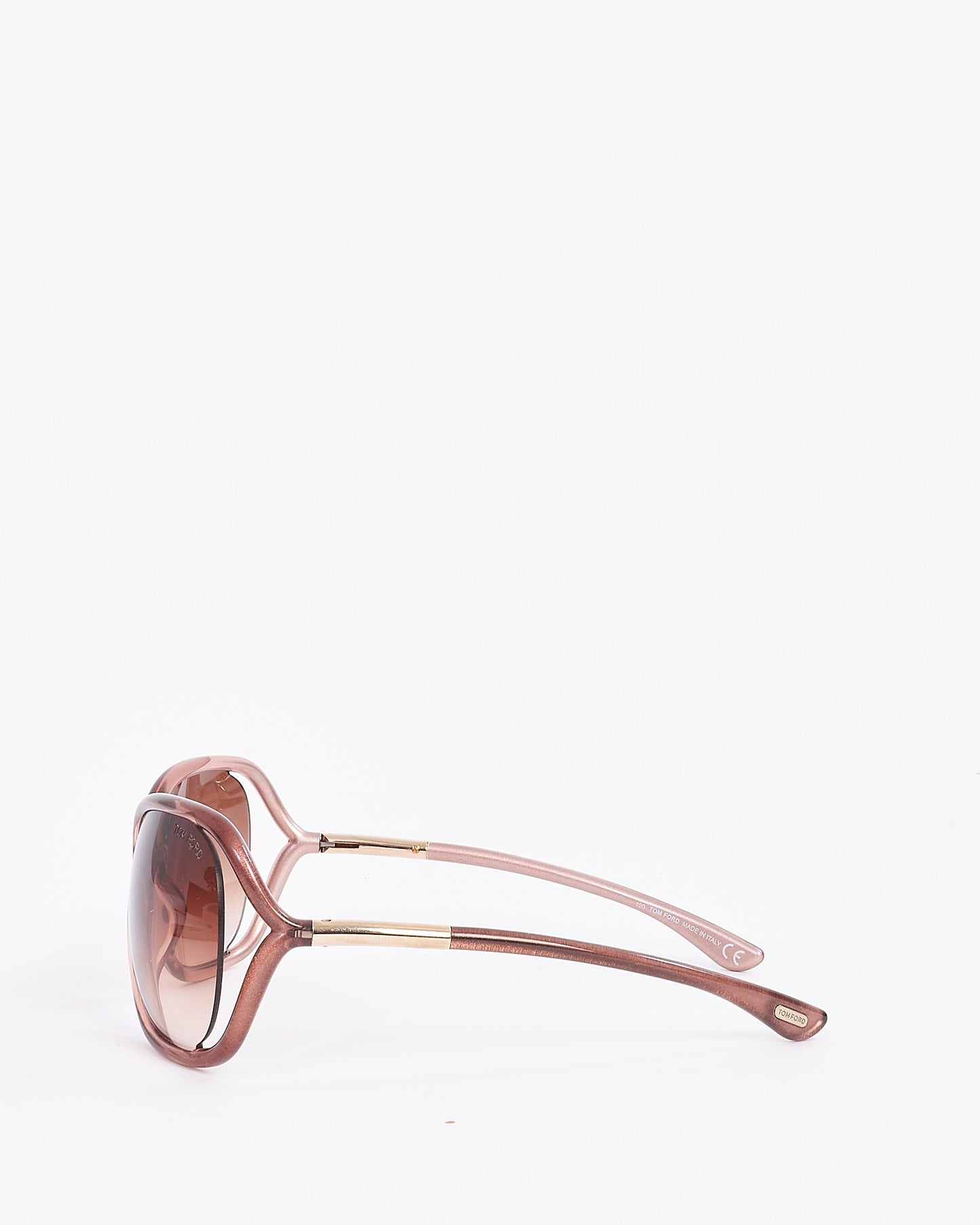 Lunettes de soleil surdimensionnées roses Tom Ford Raquel TF76 dégradées