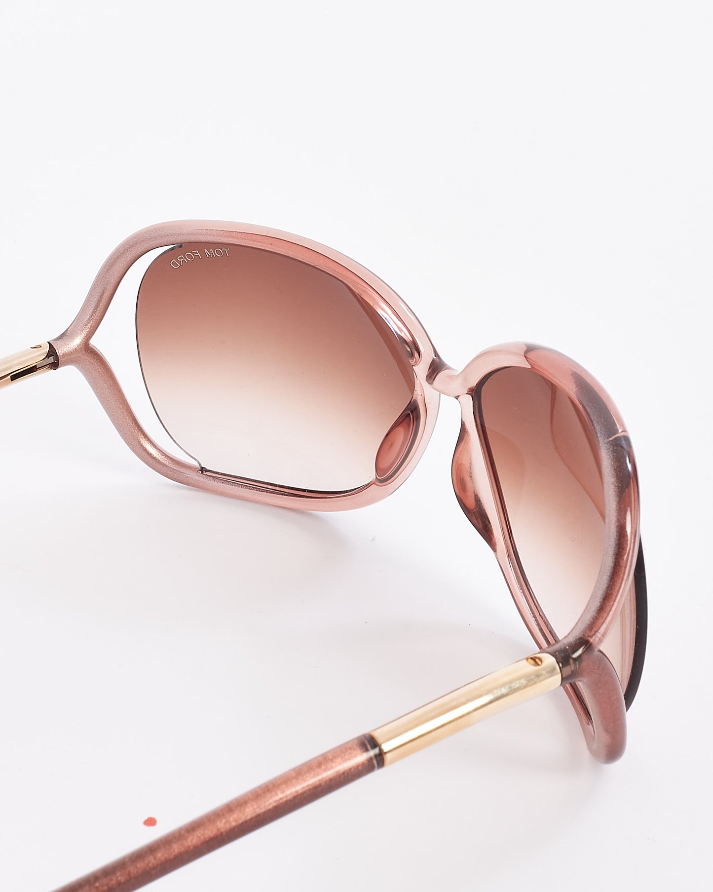 Lunettes de soleil surdimensionnées roses Tom Ford Raquel TF76 dégradées