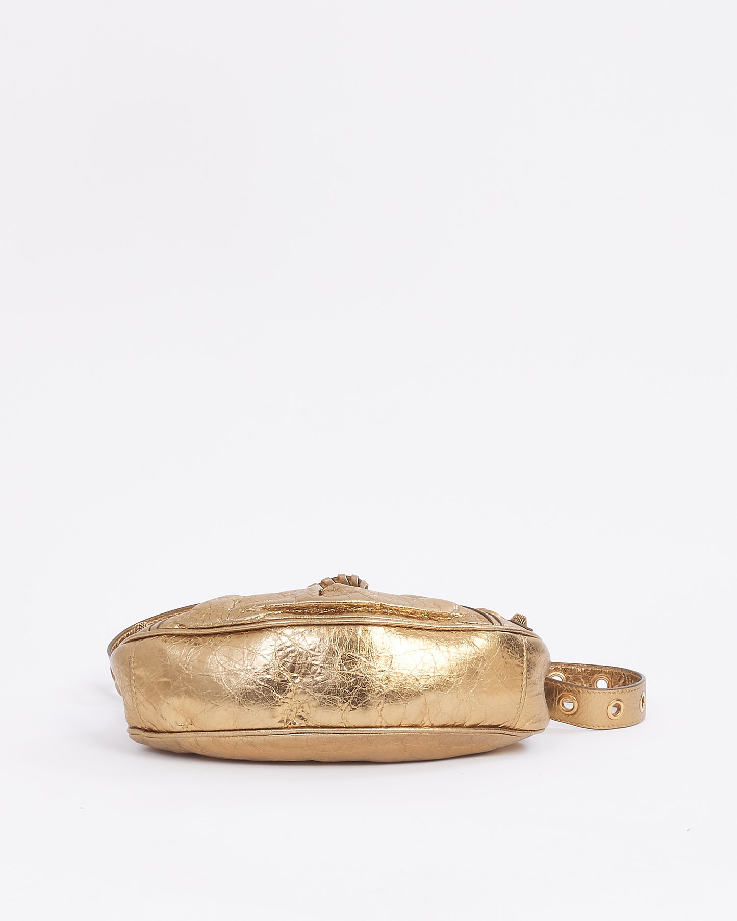 Balenciaga Gold Metallic XS Le Cagole Shoulder Bag