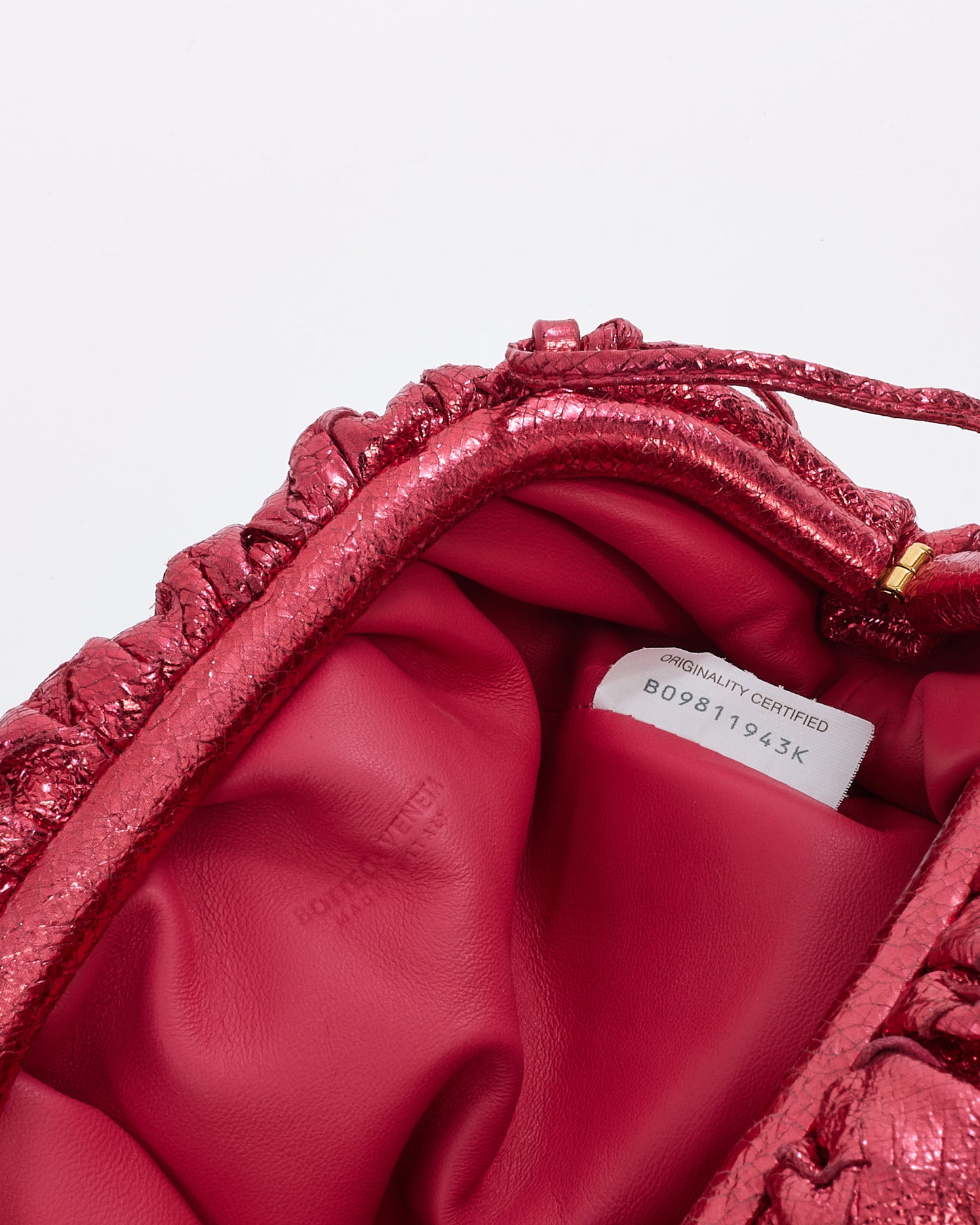 Bottega Veneta Metallic Pink Mini The Pouch Bag