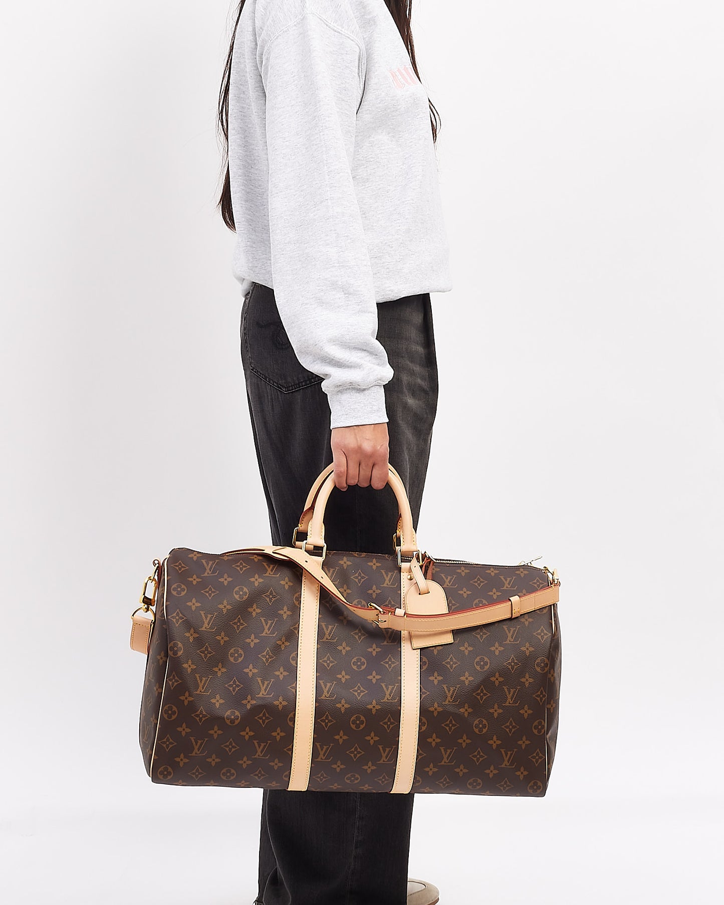 Louis Vuitton Monogram Canvas Keepall 50 Bandoulière Bag