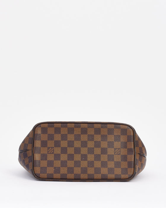 Authentic Louis Vuitton Damier Ebene Canvas with Brown Leather Riversi –  Paris Station Shop