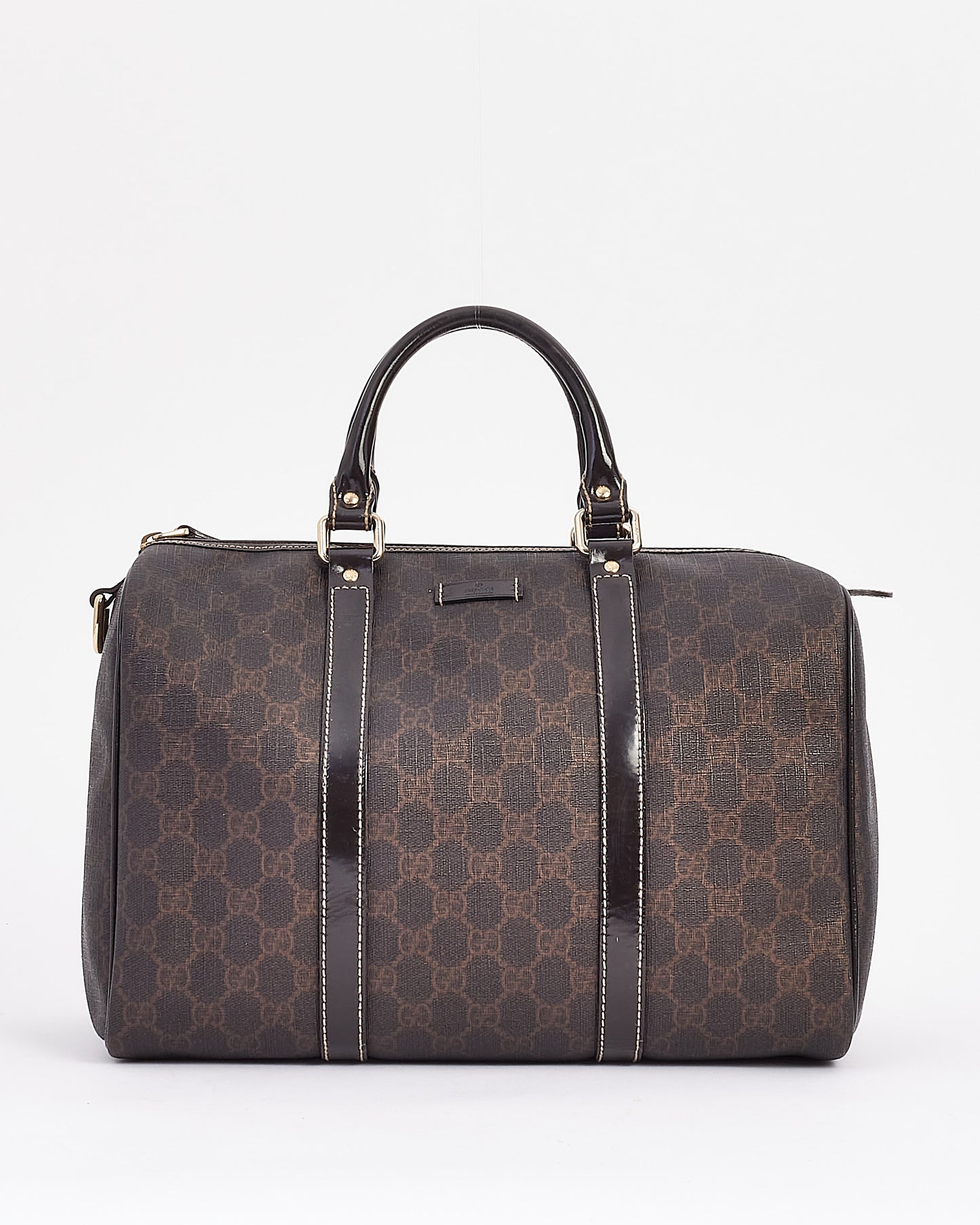 Gucci Brown GG Coated Canvas Medium Boston Bag