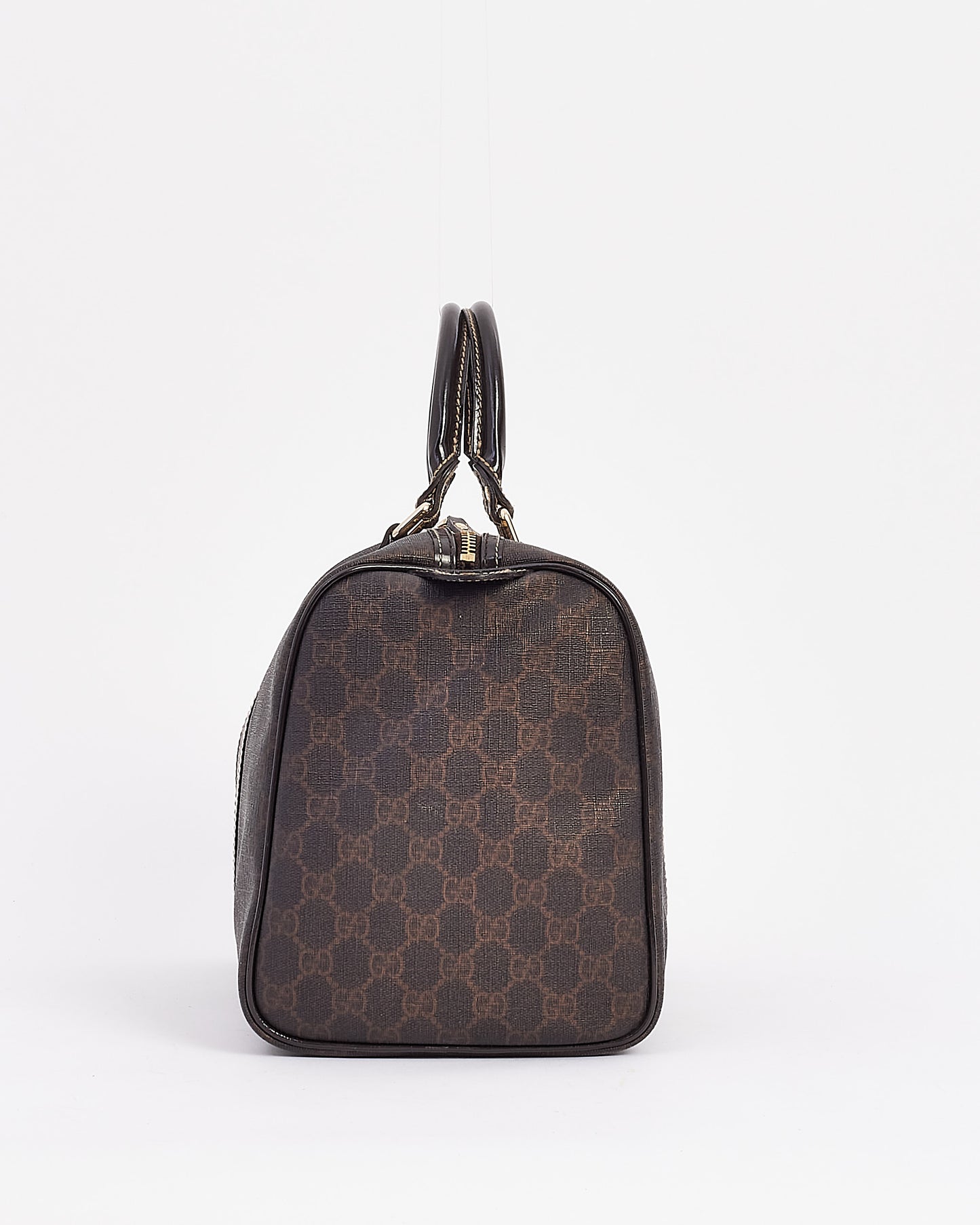 Gucci Brown GG Coated Canvas Medium Boston Bag