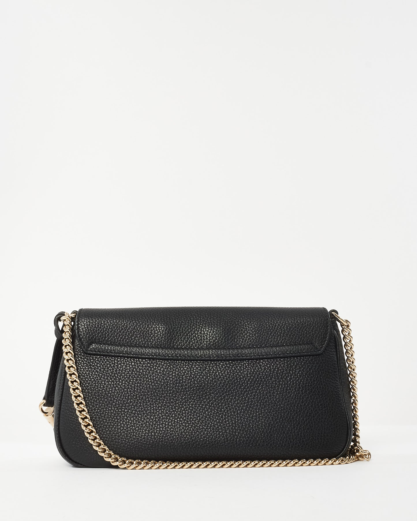 Gucci Black Pebbled Calfskin Medium Soho Flap Crossbody