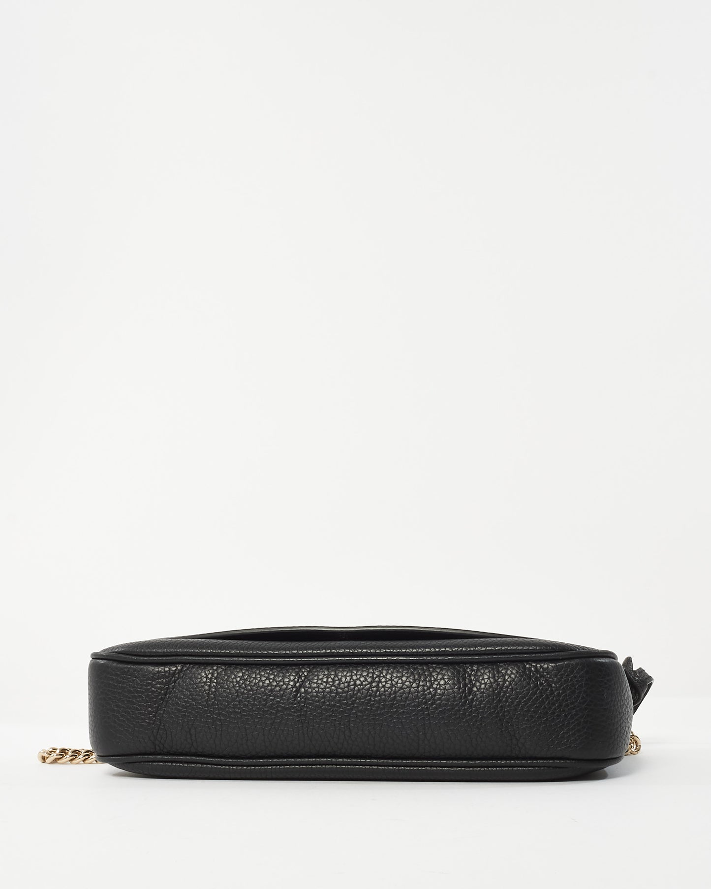 Gucci Black Pebbled Calfskin Medium Soho Flap Crossbody