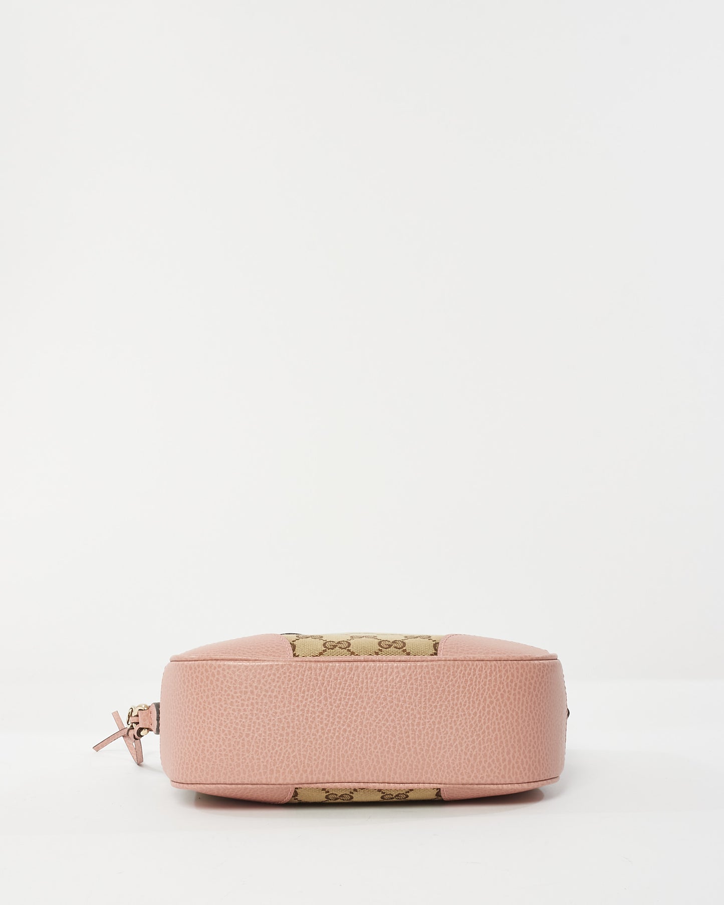 Gucci Brown & Pink Monogram Canvas Mini Bree Messenger Bag