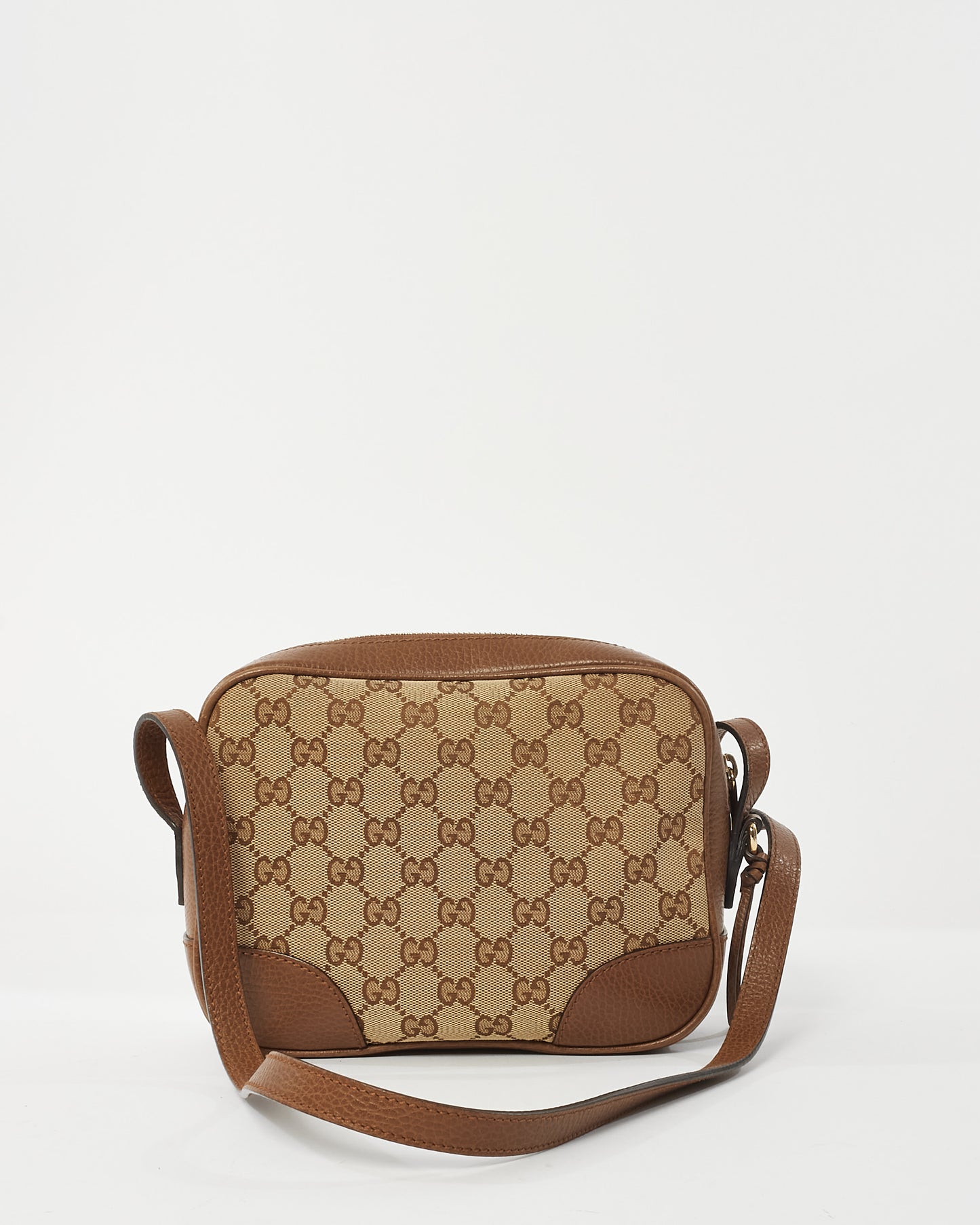 Gucci Brown GG Canvas Mini Bree Crossbody Bag