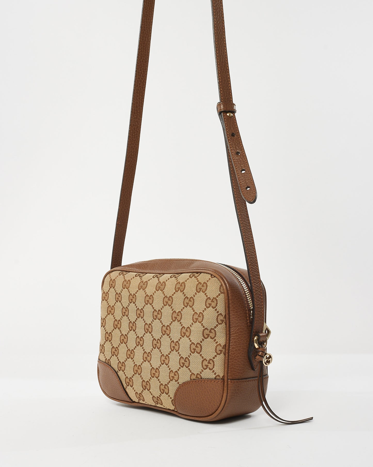 Gucci Brown GG Canvas Mini Bree Crossbody Bag