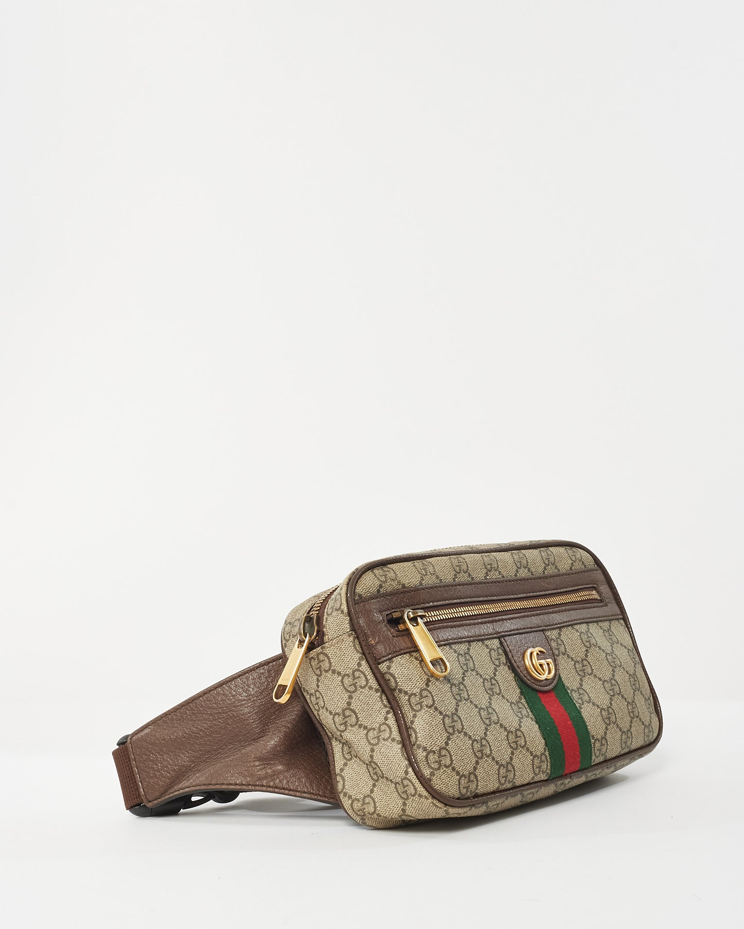 Gucci Monogram Coated Canvas Ophidia Web Belt Bag