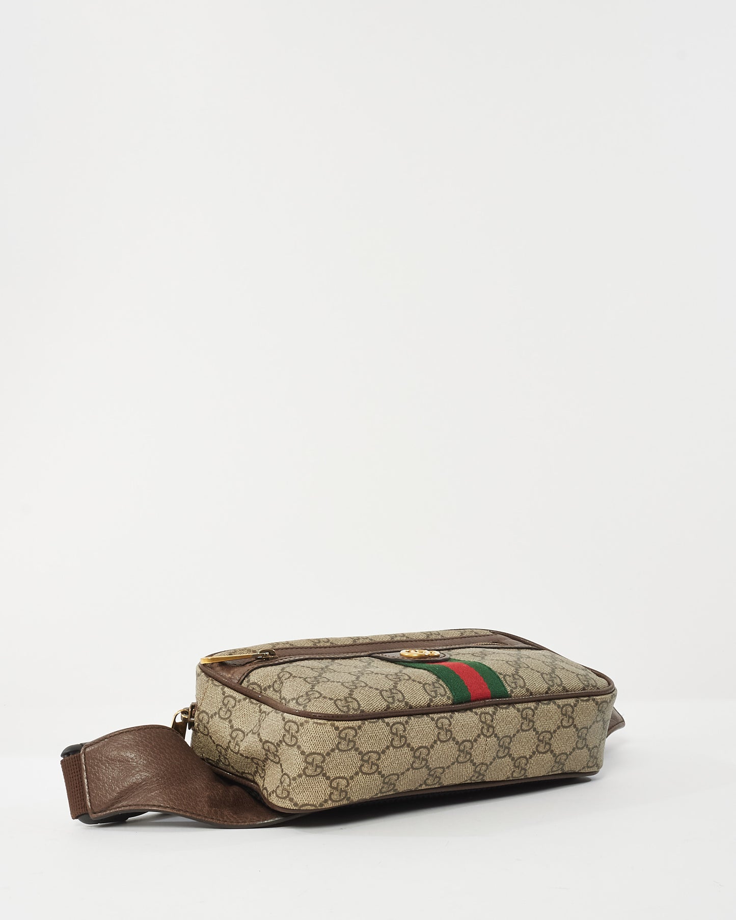 Gucci Monogram Coated Canvas Ophidia Web Belt Bag