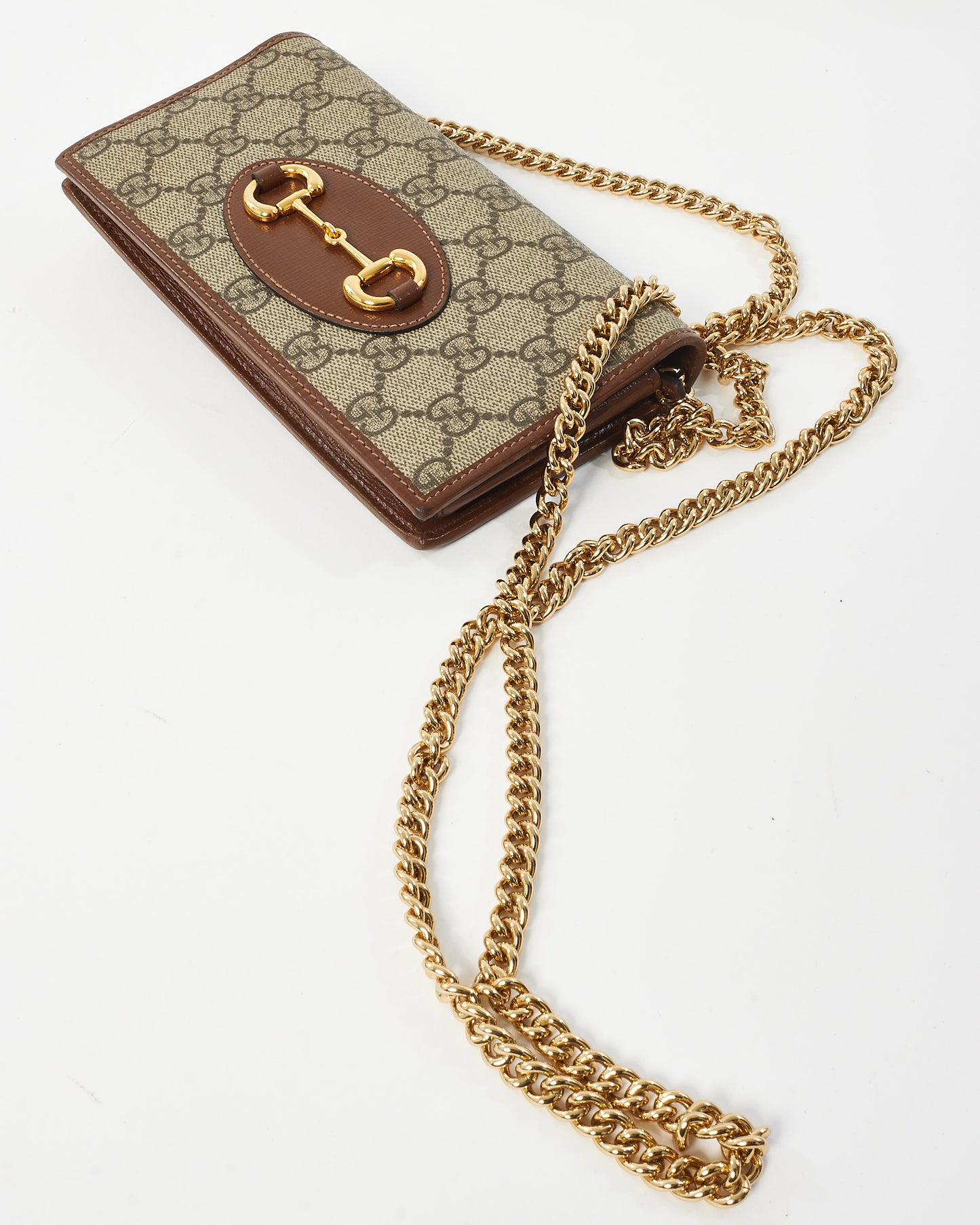 Gucci Coated Canvas 1955 GG Supreme Canvas Wallet On Chain