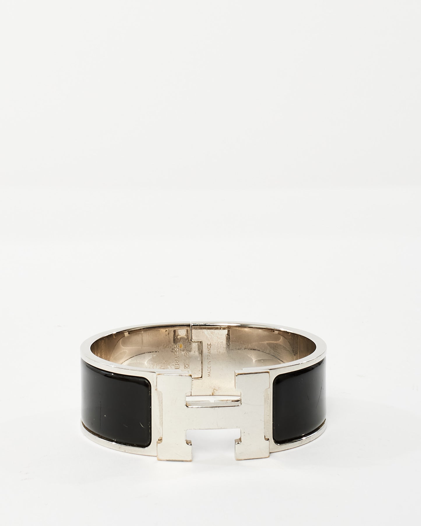 Hermès Black Large SHW Clic Clac Bracelet - PM