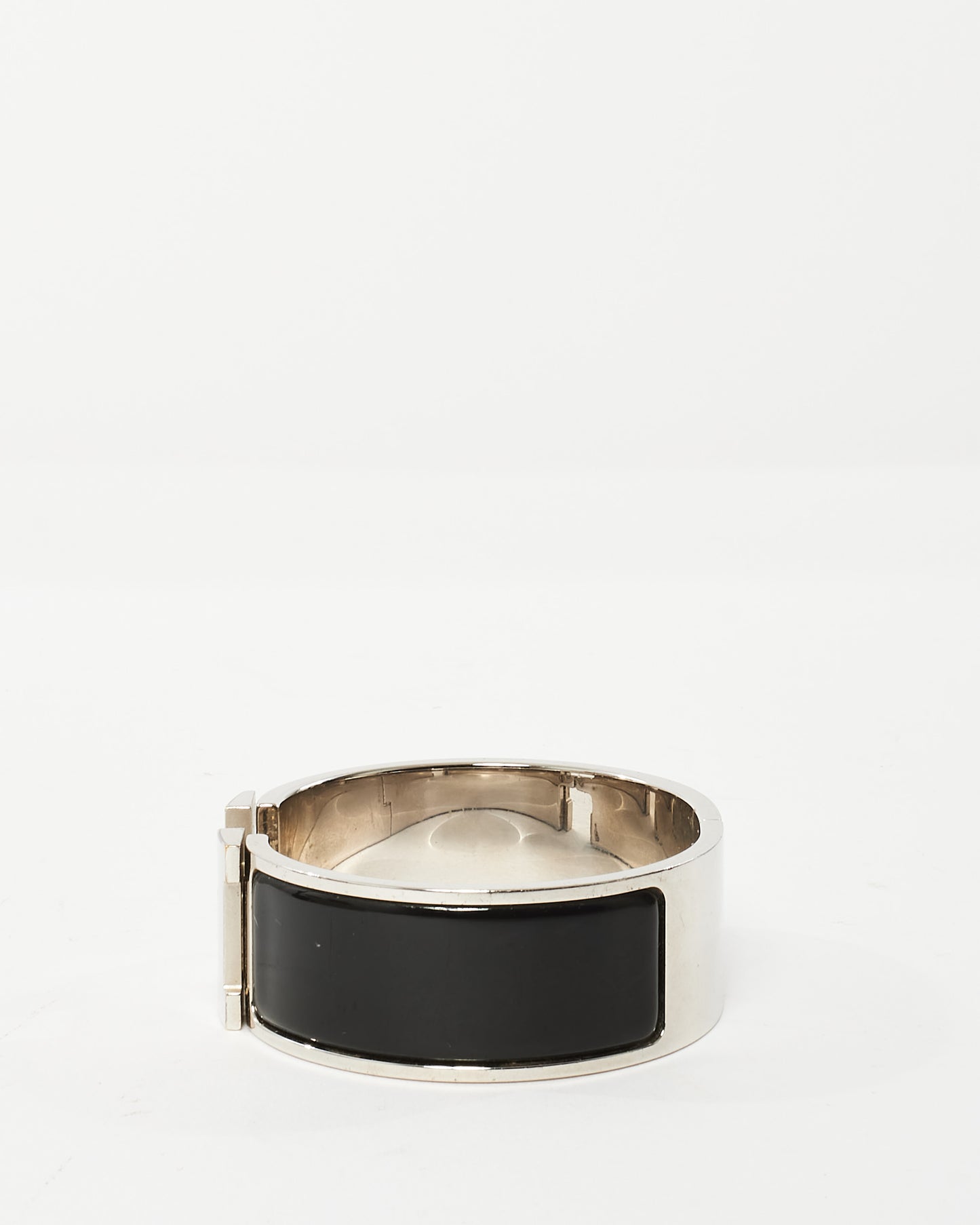 Hermès Black Large SHW Clic Clac Bracelet - PM