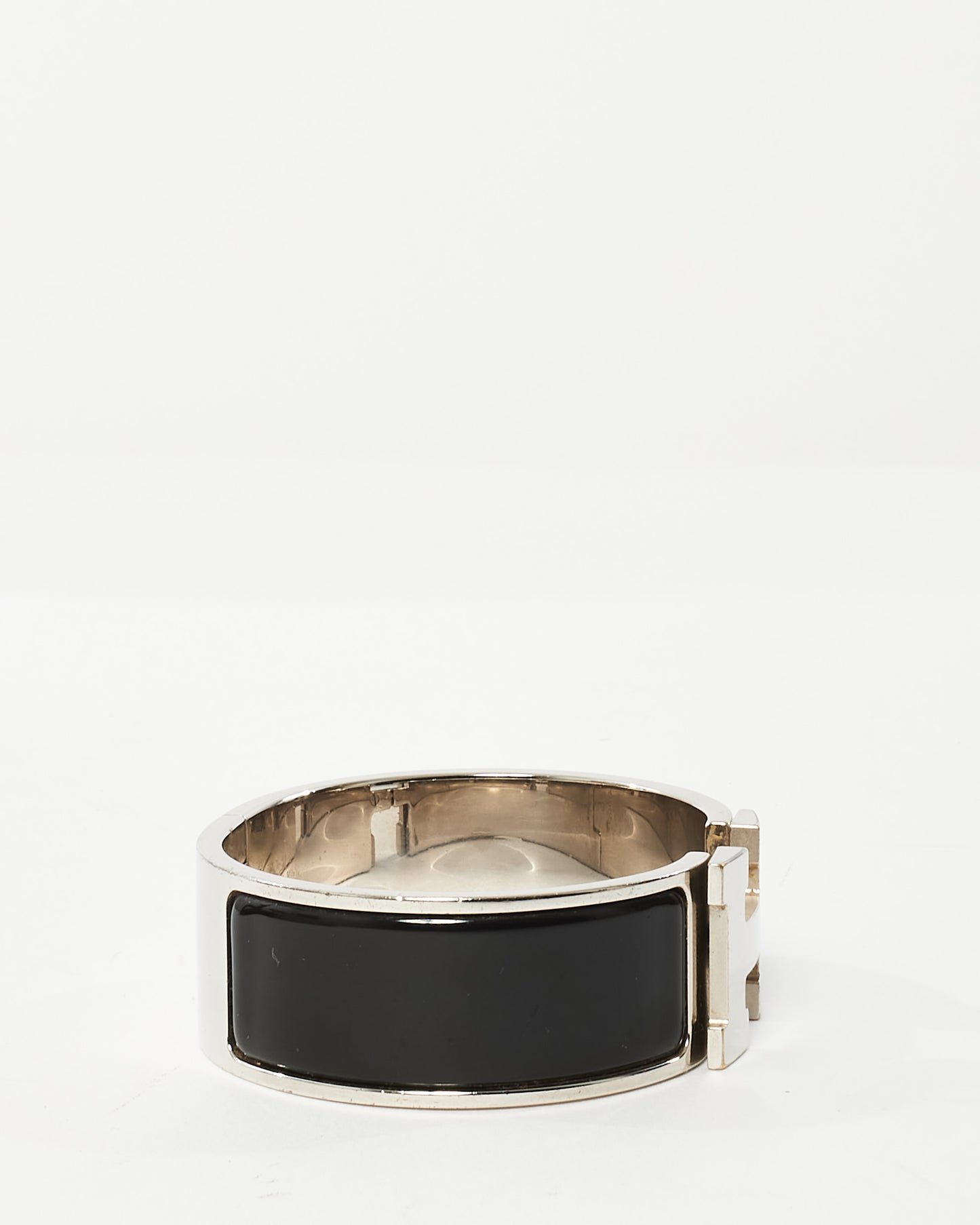 Hermès Black Large SHW Clic Clac Bracelet - PM