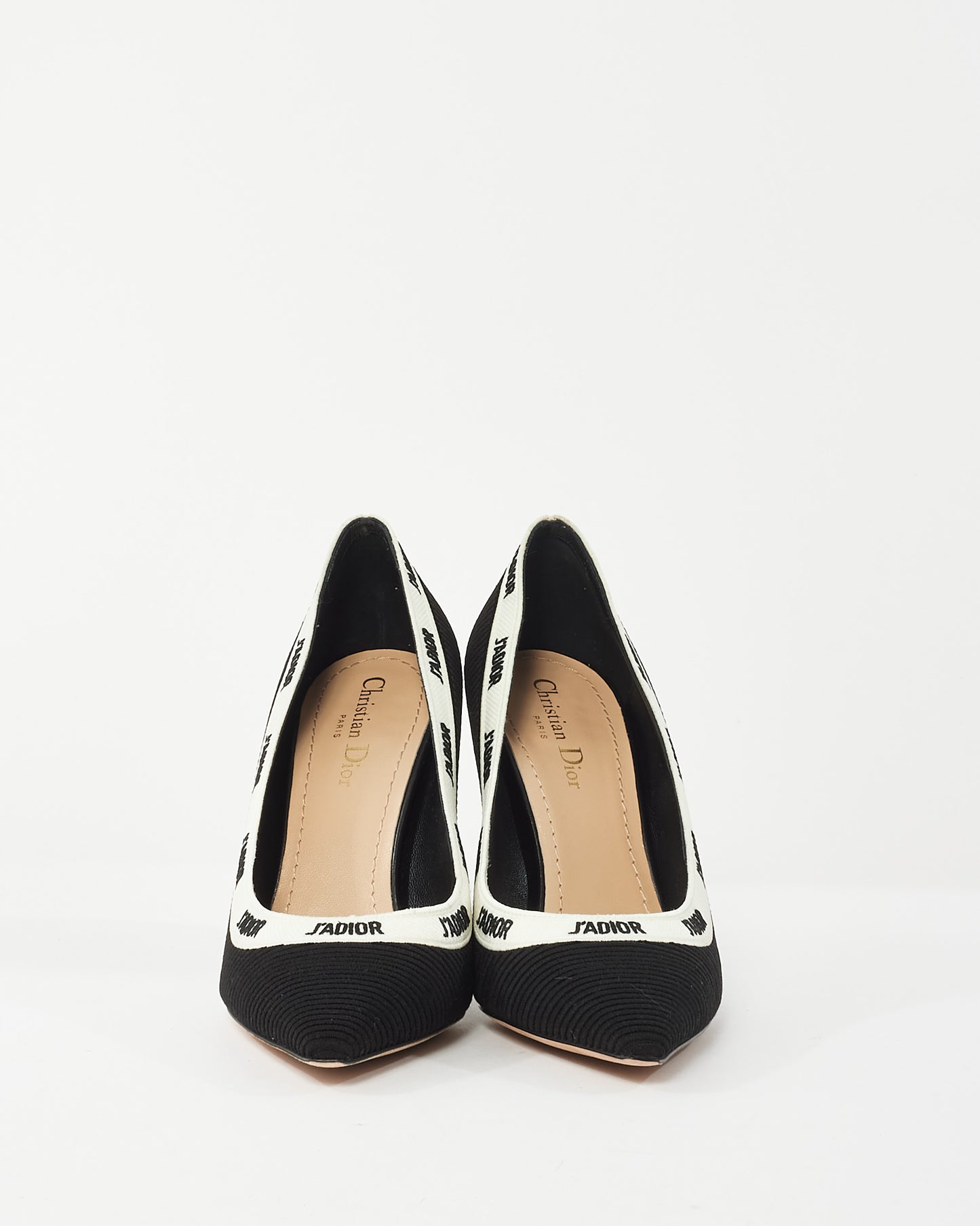 Dior Black Technical Canvas J'Adior Ribbon 100MM Pumps - 40