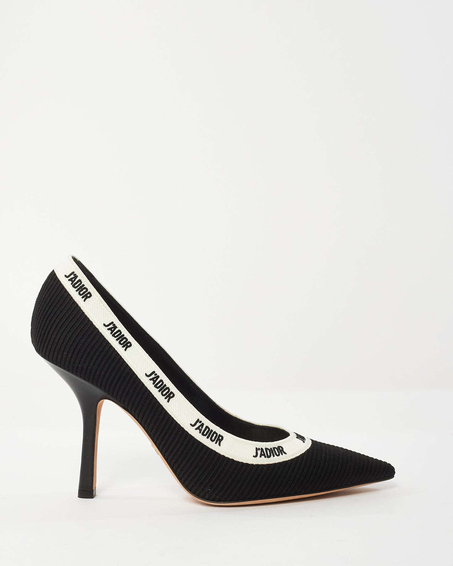 Dior Black Technical Canvas J'Adior Ribbon 100MM Pumps - 40