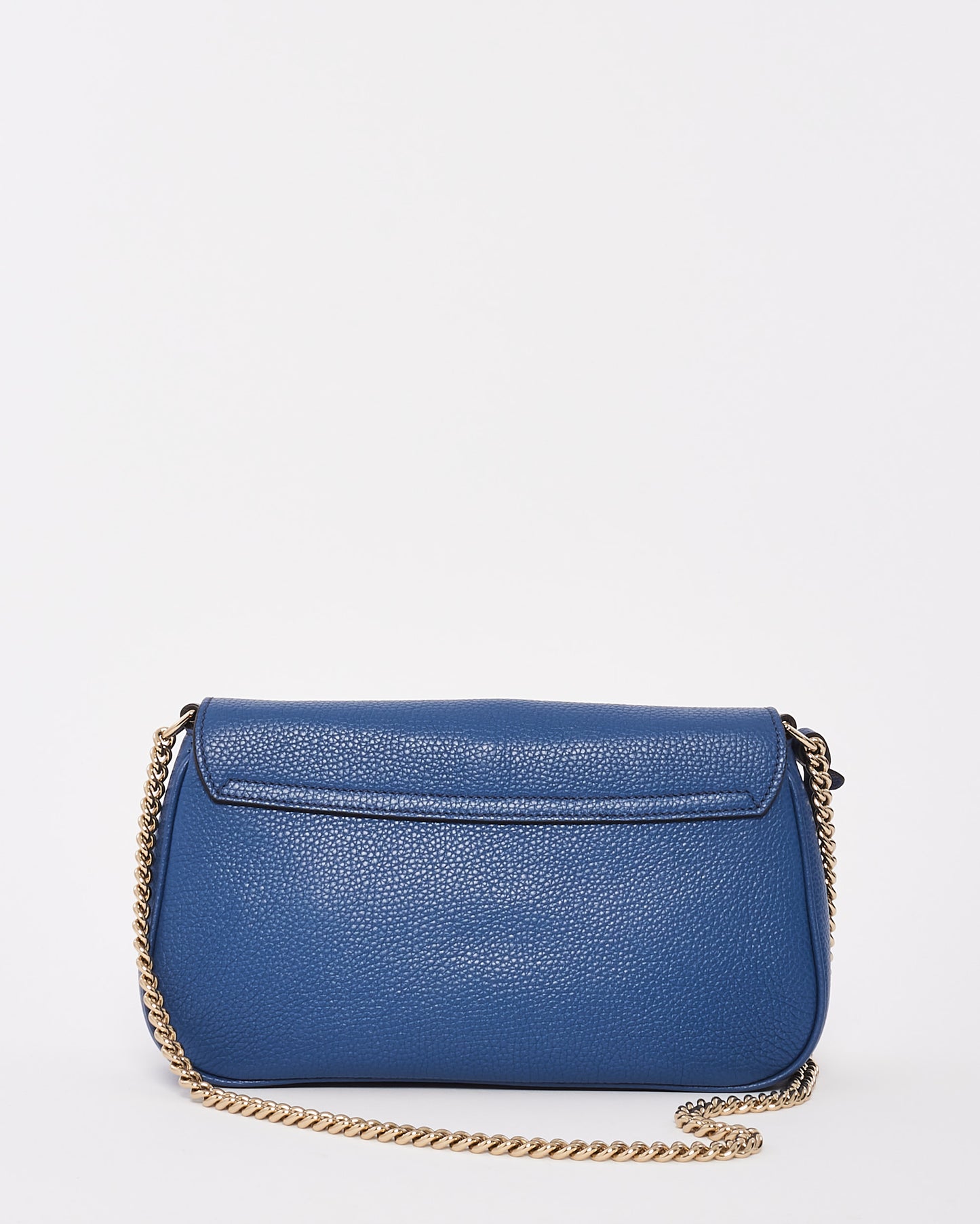 Sac à bandoulière Soho en cuir grainé bleu Gucci