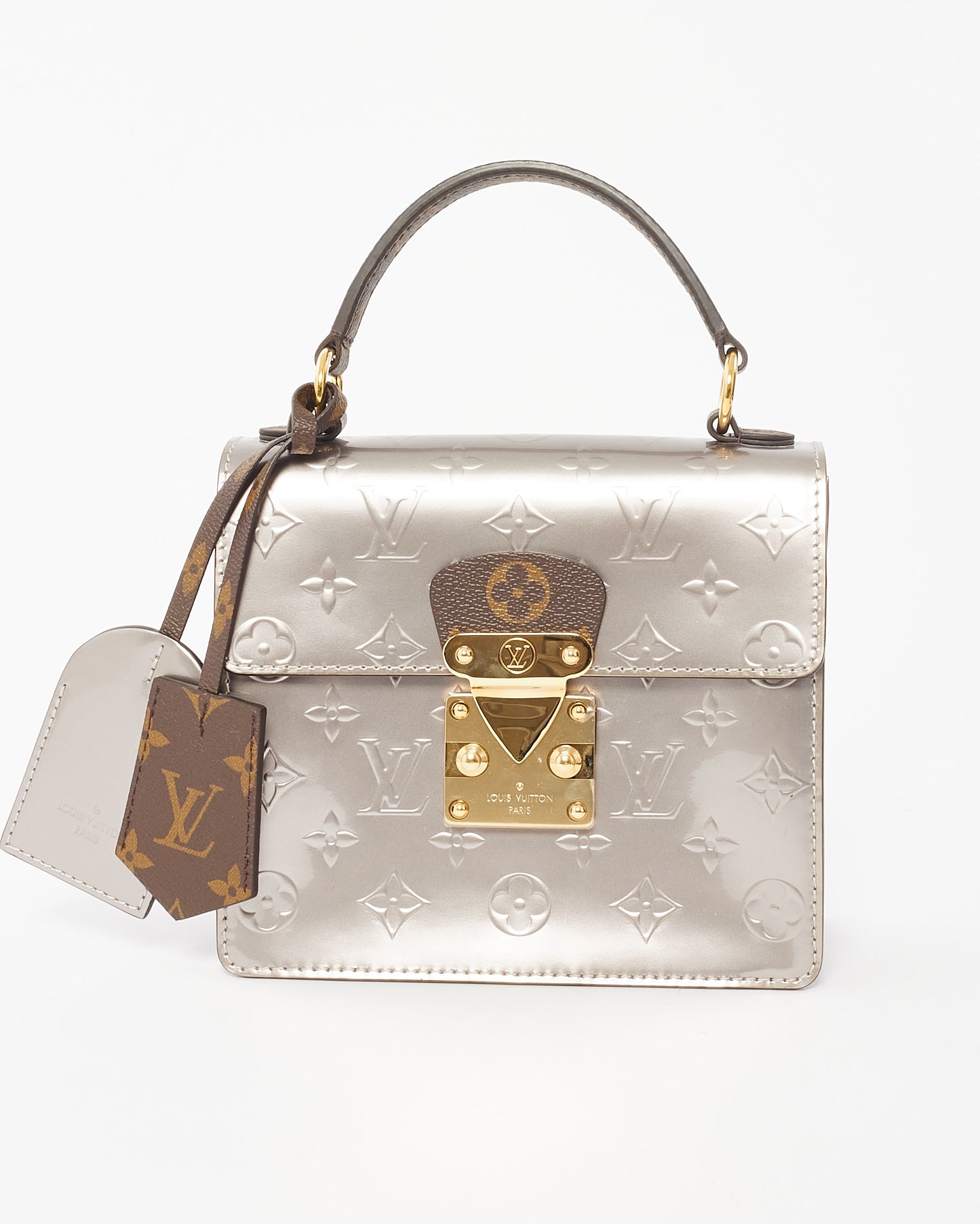 Louis Vuitton Silver Monogram Vernis Spring Street Bag